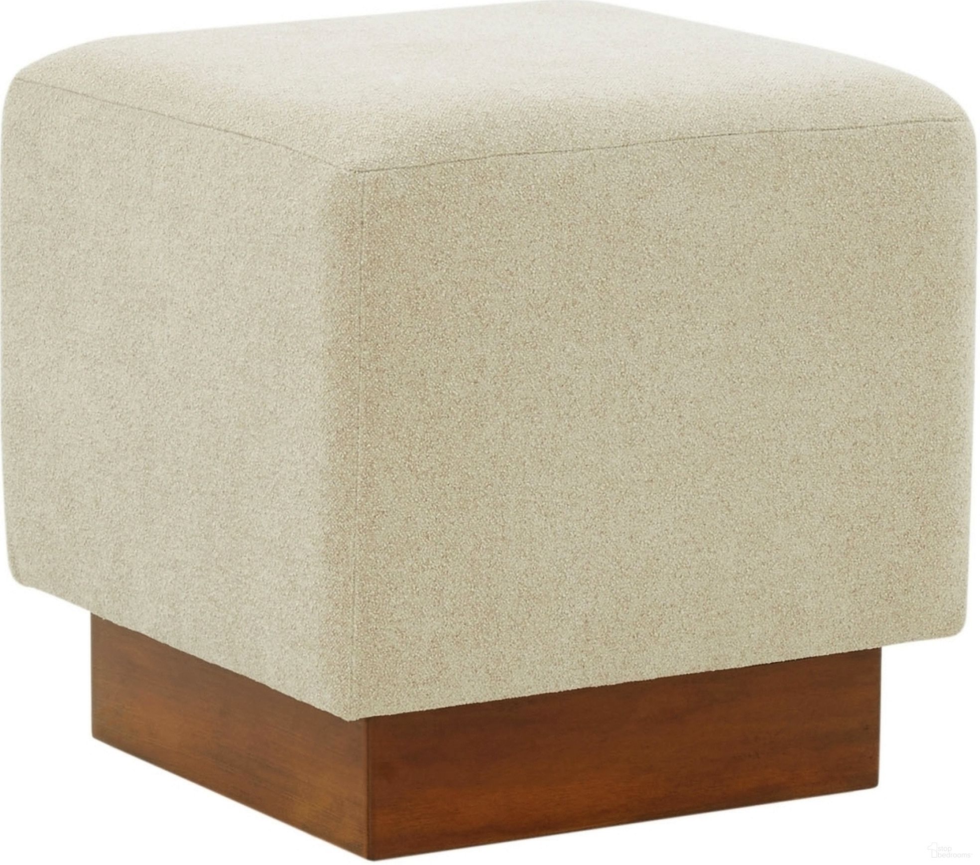 The appearance of Natalya Square Ottoman In Tan and Walnut designed by Safavieh Couture in the modern / contemporary interior design. This tan and walnut piece of furniture was selected by 1StopBedrooms from Natalya Collection to add a touch of cosiness and style into your home. Sku: SFV5128B. Material: Boucle.