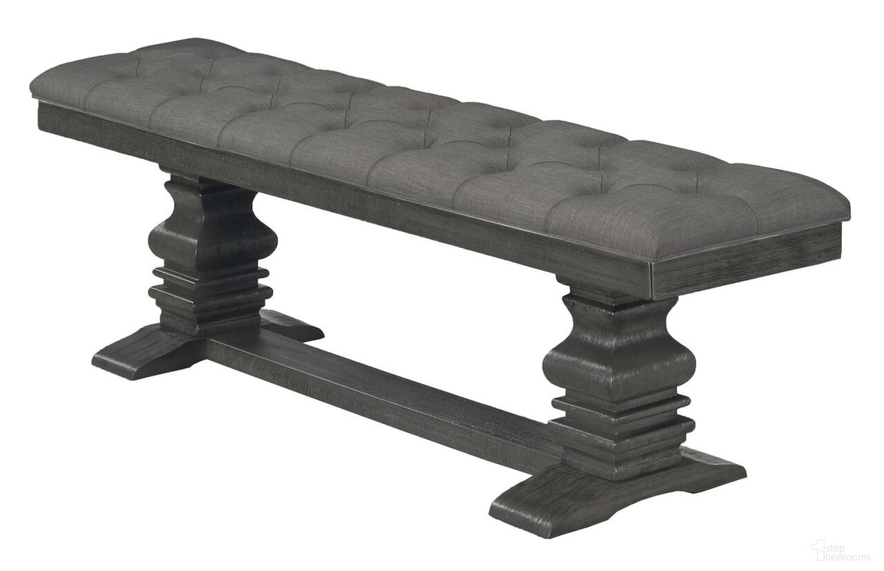 The appearance of Natasha Dining Bench Withtufted Seats In Dark Gray Linen Fabric and Dark Gray Wood designed by Best Quality Furniture in the traditional interior design. This dark gray piece of furniture was selected by 1StopBedrooms from Natasha Collection to add a touch of cosiness and style into your home. Sku: D81-BT;D81-BL. Material: Linen.