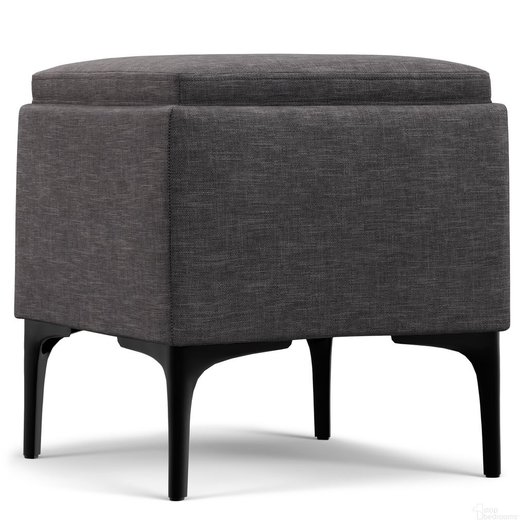 The appearance of Natasha Polyester Linen Storage Ottoman with Tray In Slate Grey designed by Simpli Home in the transitional interior design. This slate grey piece of furniture was selected by 1StopBedrooms from Natasha Collection to add a touch of cosiness and style into your home. Sku: AXCOTNAT-SGL. Material: Polyester.