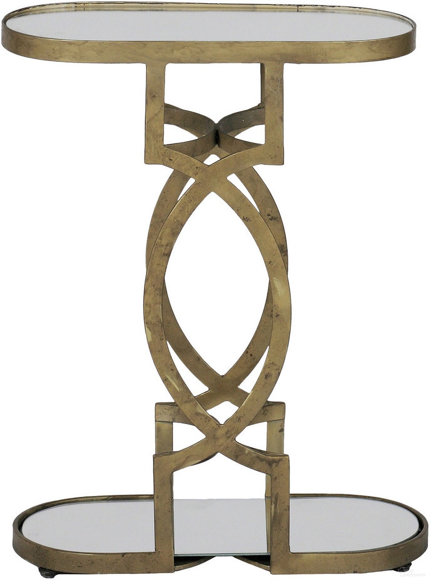 The appearance of Natasha Table In Antique Brass and Clear designed by Gabby in the transitional interior design. This antique brass and clear piece of furniture  was selected by 1StopBedrooms from Natasha Collection to add a touch of cosiness and style into your home. Sku: SCH-250255. Material: Iron.