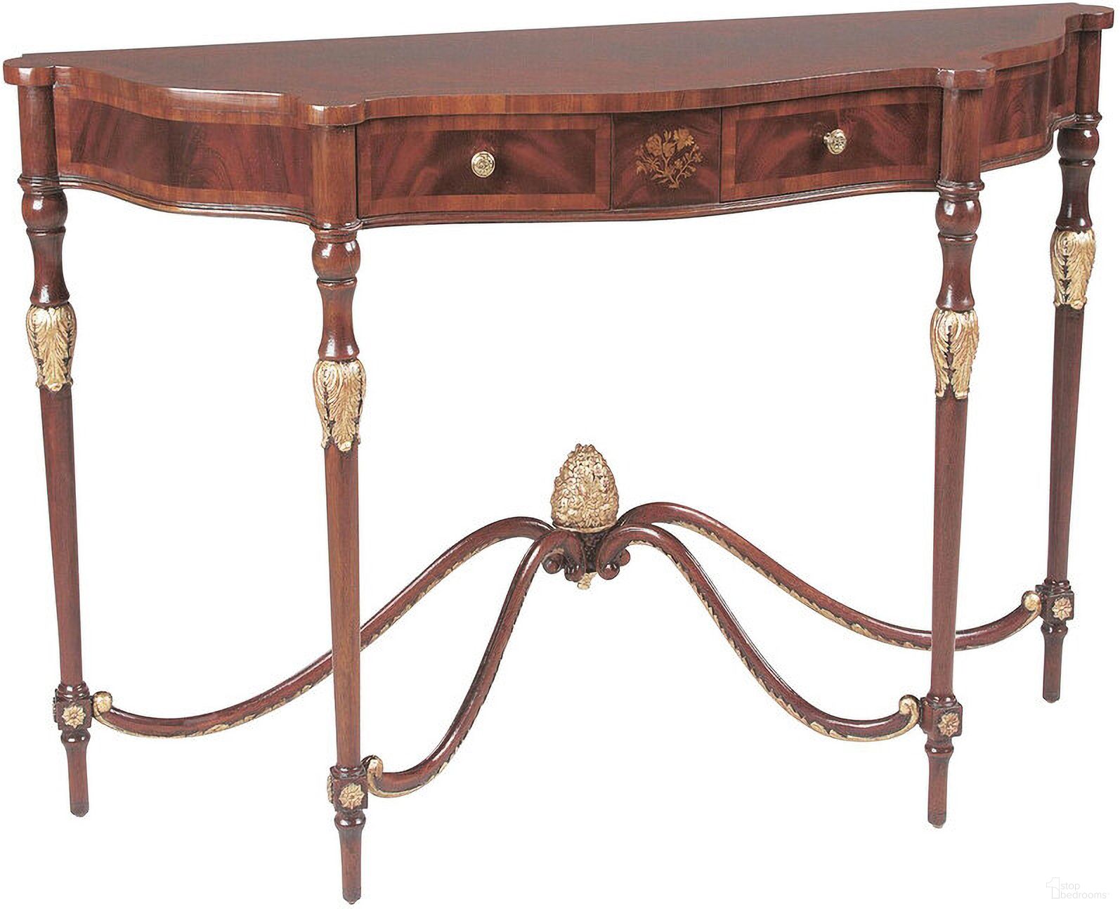 The appearance of Nathan Console Table In Brown and Gold designed by Maitland-Smith in the modern / contemporary interior design. This brown/gold piece of furniture was selected by 1StopBedrooms from Maitland Smith Collection to add a touch of cosiness and style into your home. Sku: 8128-34. Material: Mahogany.