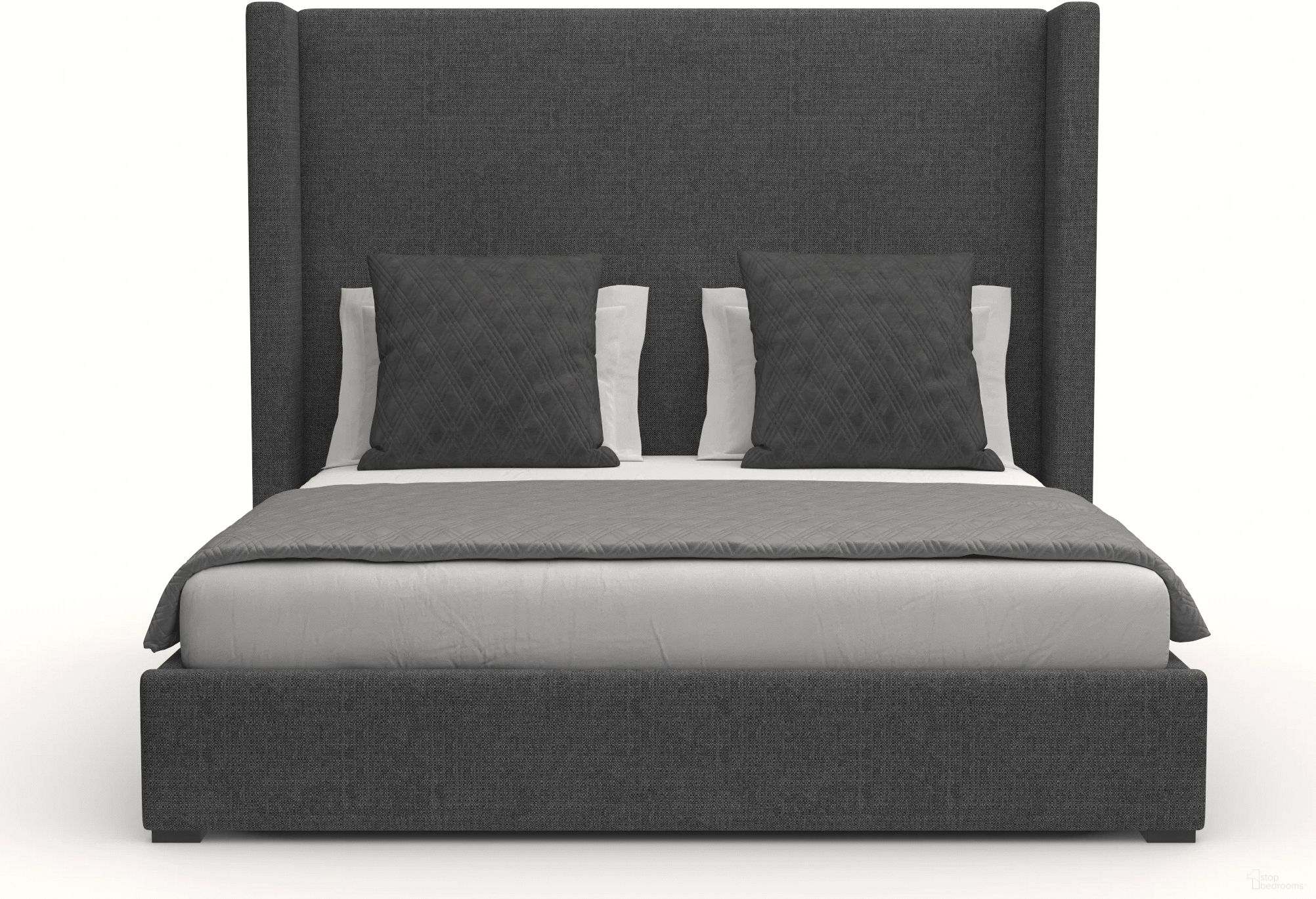The appearance of Nativa Interiors Aylet Plain Upholstered Medium 67 Inch King Charcoal Bed designed by Nativa Interiors in the modern / contemporary interior design. This charcoal piece of furniture was selected by 1StopBedrooms from Aylet Collection to add a touch of cosiness and style into your home. Sku: BED-AYLET-PL-MID-KN-PF-CHARCOAL. Bed Type: Panel Bed. Bed Size: King. Material: Plywood.