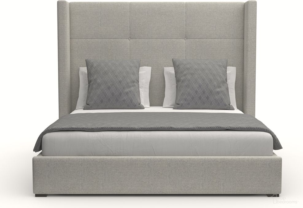 Nativa Interiors Aylet Simple Tufted Upholstered Medium 67 Inch King Grey Bed