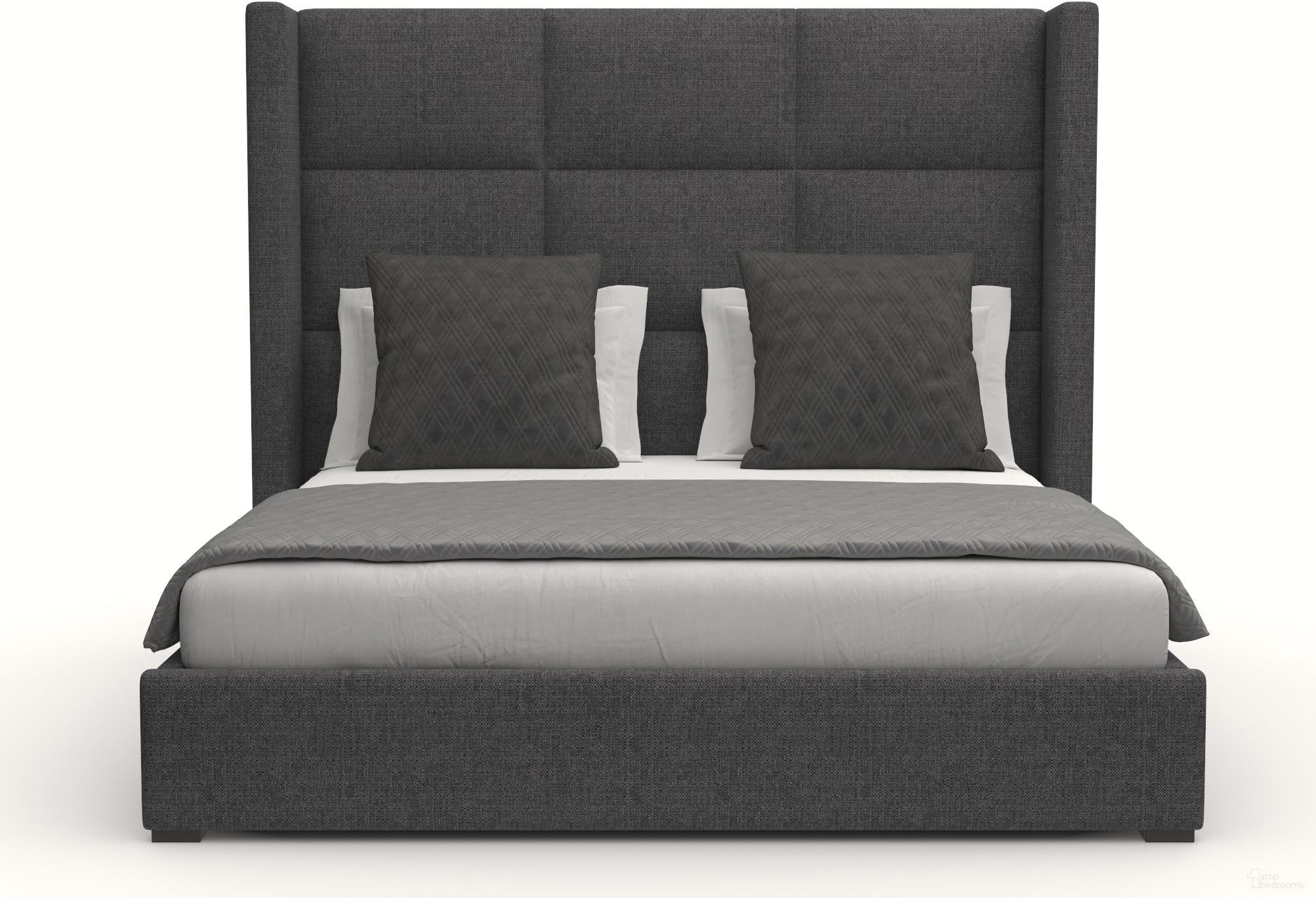 The appearance of Nativa Interiors Aylet Square Tufted Upholstered Medium 67 Inch King Charcoal Bed designed by Nativa Interiors in the modern / contemporary interior design. This charcoal piece of furniture was selected by 1StopBedrooms from Aylet Collection to add a touch of cosiness and style into your home. Sku: BED-AYLET-SQ-MID-KN-PF-CHARCOAL. Bed Type: Panel Bed. Bed Size: King. Material: Plywood.