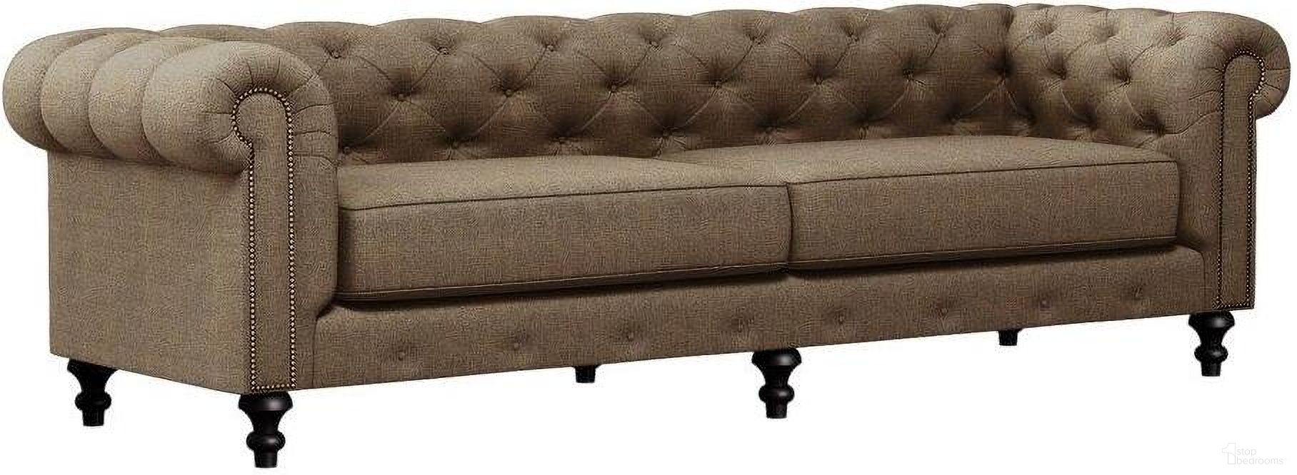 The appearance of Nativa Interiors London Tufted Sofa Deep Plush 103 Inch Brown designed by Nativa Interiors in the modern / contemporary interior design. This brown piece of furniture was selected by 1StopBedrooms from London Collection to add a touch of cosiness and style into your home. Sku: SOF-LONDON-103-DP-PF-BROWN. Material: Polypropylene.