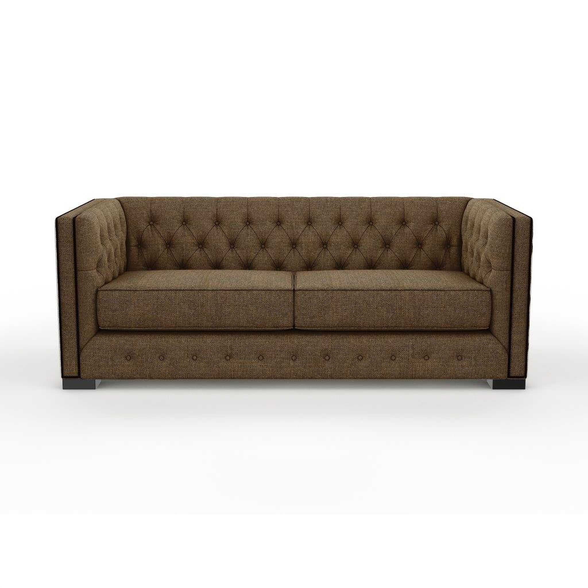 Nativa Interiors Mirel Tufted Sofa 80 Inch Brown 1StopBedrooms