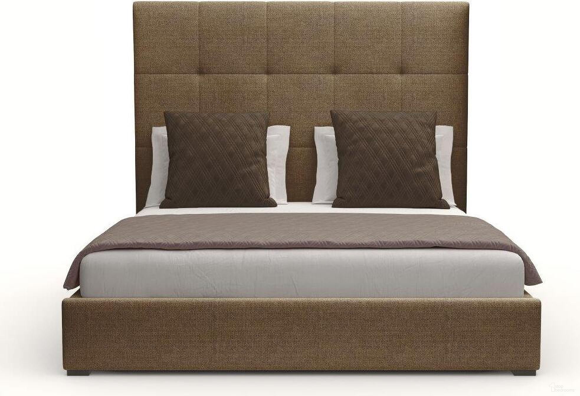 The appearance of Nativa Interiors Moyra Button Tufted Upholstered Medium 67 Inch King Brown Bed designed by Nativa Interiors in the modern / contemporary interior design. This brown piece of furniture was selected by 1StopBedrooms from Moyra Collection to add a touch of cosiness and style into your home. Sku: BED-MOYRA-BTN-MID-KN-PF-BROWN. Bed Type: Panel Bed. Material: Wood. Bed Size: King.