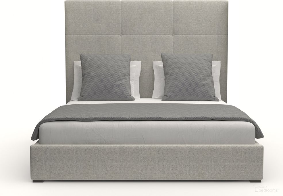 Nativa Interiors Moyra Simple Tufted Upholstered Medium 67 Inch King Grey Bed