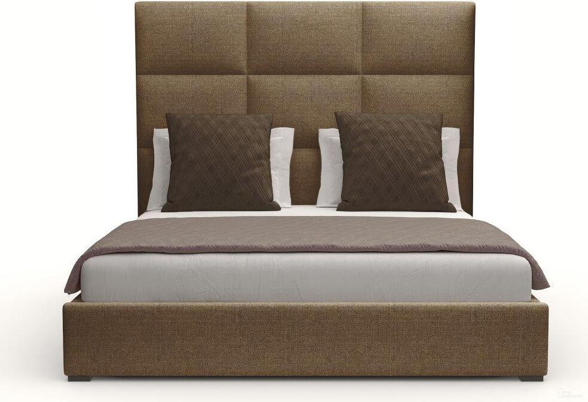 The appearance of Nativa Interiors Moyra Square Tufted Upholstered Medium 67 Inch King Brown Bed designed by Nativa Interiors in the modern / contemporary interior design. This brown piece of furniture was selected by 1StopBedrooms from Moyra Collection to add a touch of cosiness and style into your home. Sku: BED-MOYRA-SQ-MID-KN-PF-BROWN. Bed Type: Panel Bed. Material: Wood. Bed Size: King.