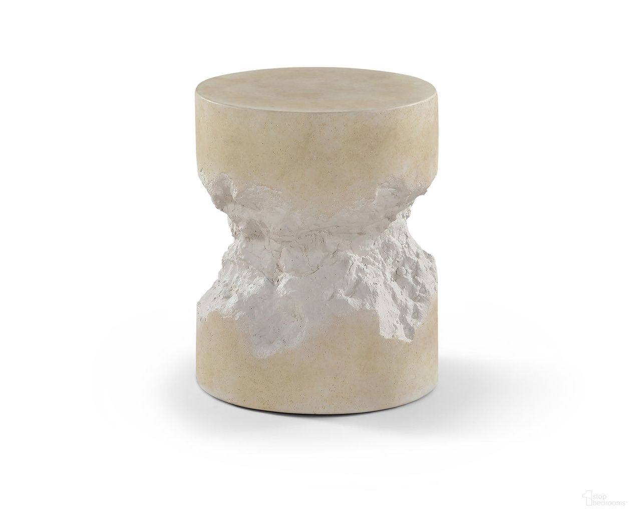 The appearance of Naturae Concrete Indoor and Outdoor End Table In Beige designed by Meridian in the modern / contemporary interior design. This beige piece of furniture  was selected by 1StopBedrooms from Naturae Collection to add a touch of cosiness and style into your home. Sku: 77058Beige-ET. Material: Concrete.