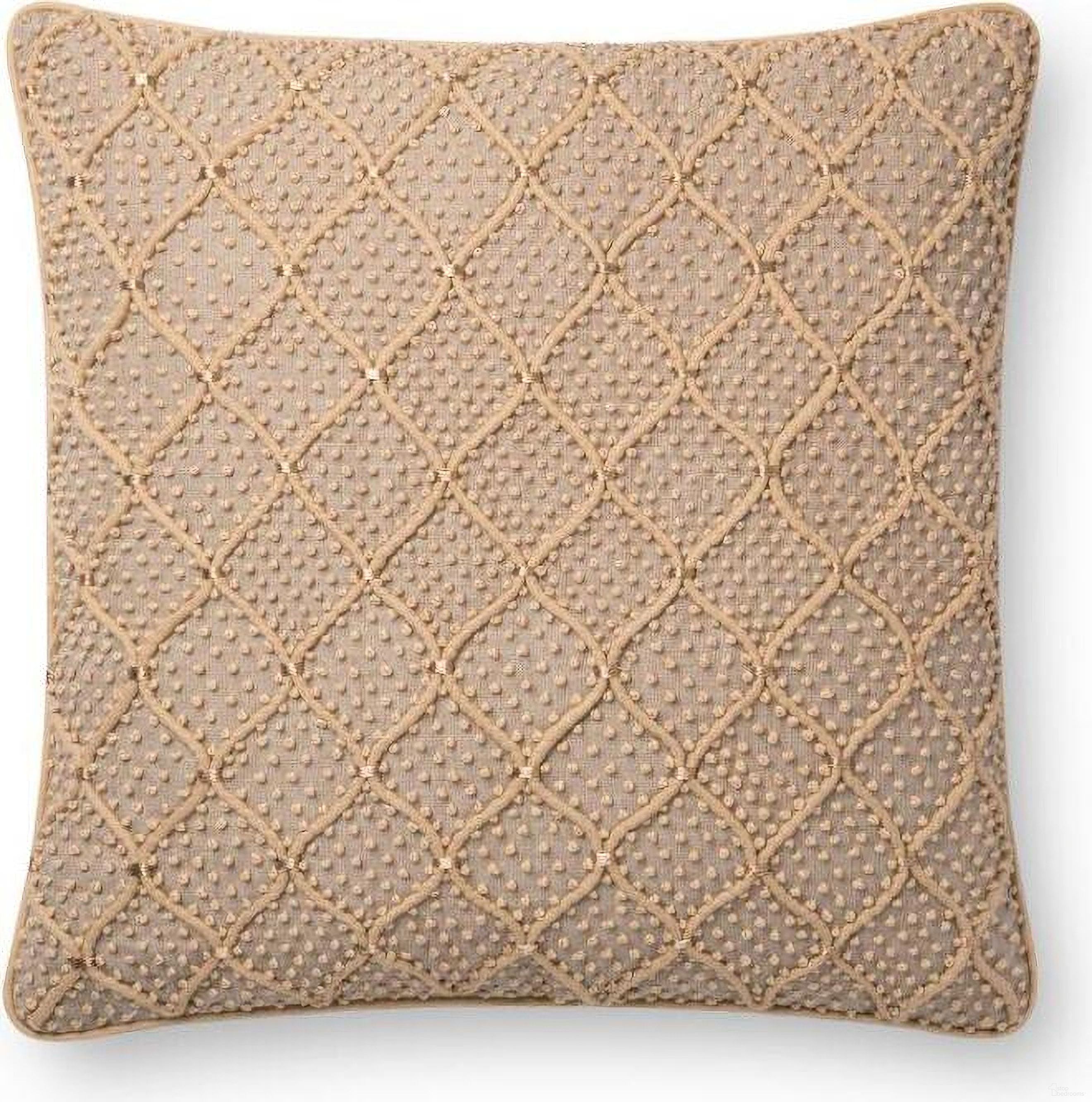 The appearance of Loloi P0675 Natural and Gold 18" x 18" Cover Only Pillow designed by Loloi Rugs in the modern / contemporary interior design. This natural and gold piece of furniture  was selected by 1StopBedrooms from Pillows Collection to add a touch of cosiness and style into your home. Sku: P116P0675NAGOPIL1. Material: Linen.