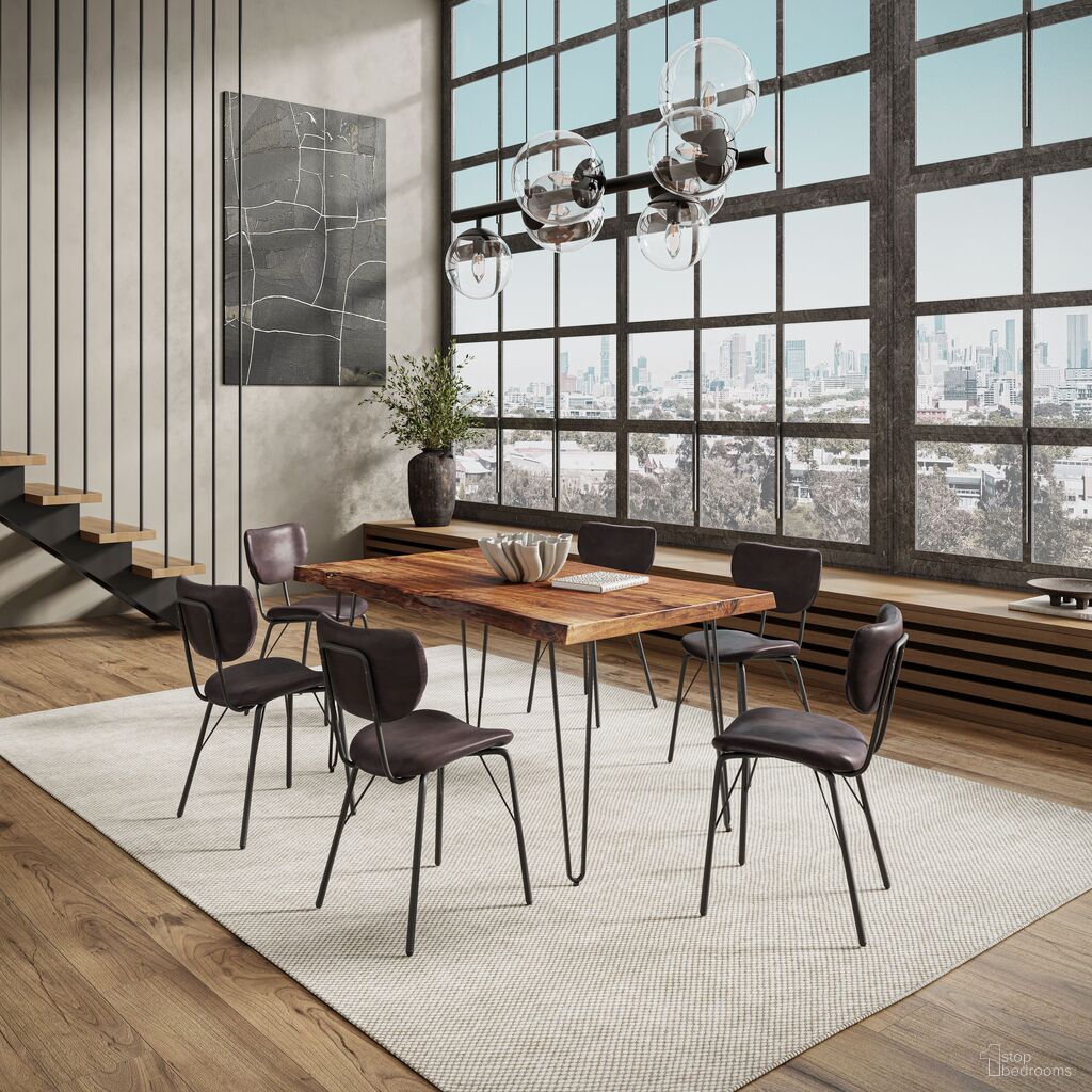 The appearance of Nature'S Edge 60 Inch 7 Piece Modern Dining Set In Chestnut and Dark Brown designed by Jofran in the modern / contemporary interior design. This chestnut/dark brown piece of furniture was selected by 1StopBedrooms from Nature'S Edge Collection to add a touch of cosiness and style into your home. Sku: 1781-60;2271-OWENCHDBN;2271-OWENCHDBN;2271-OWENCHDBN. Material: Acacia.
