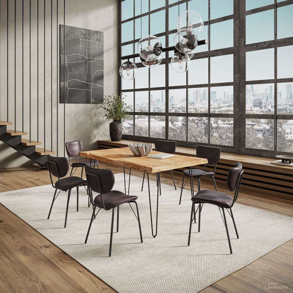 The appearance of Nature'S Edge 60 Inch 7 Piece Modern Dining Set In Natural and Dark Brown designed by Jofran in the modern / contemporary interior design. This natural and dark brown piece of furniture was selected by 1StopBedrooms from Nature'S Edge Collection to add a touch of cosiness and style into your home. Sku: 1985-60;2271-OWENCHDBN;2271-OWENCHDBN;2271-OWENCHDBN. Material: Acacia.