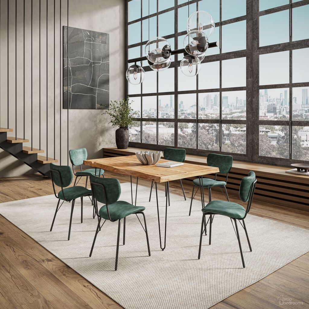 The appearance of Nature'S Edge 60 Inch 7 Piece Modern Dining Set In Natural and Jade designed by Jofran in the modern / contemporary interior design. This natural/jade piece of furniture was selected by 1StopBedrooms from Nature'S Edge Collection to add a touch of cosiness and style into your home. Sku: 1985-60;2271-OWENCHJD;2271-OWENCHJD;2271-OWENCHJD. Material: Acacia.
