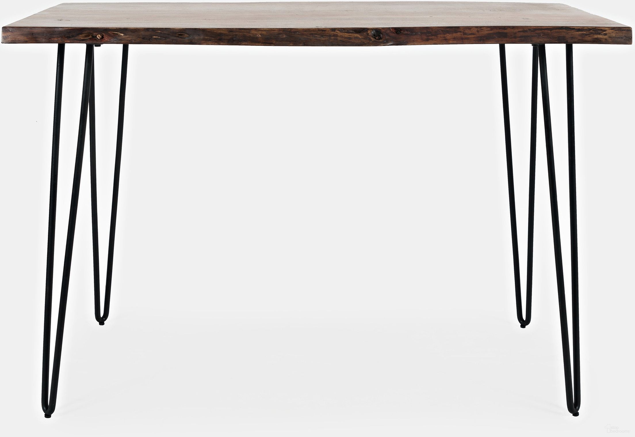Nature'S Edge 52 Inch Live Edge Counter Height Dining Table In Chestnut