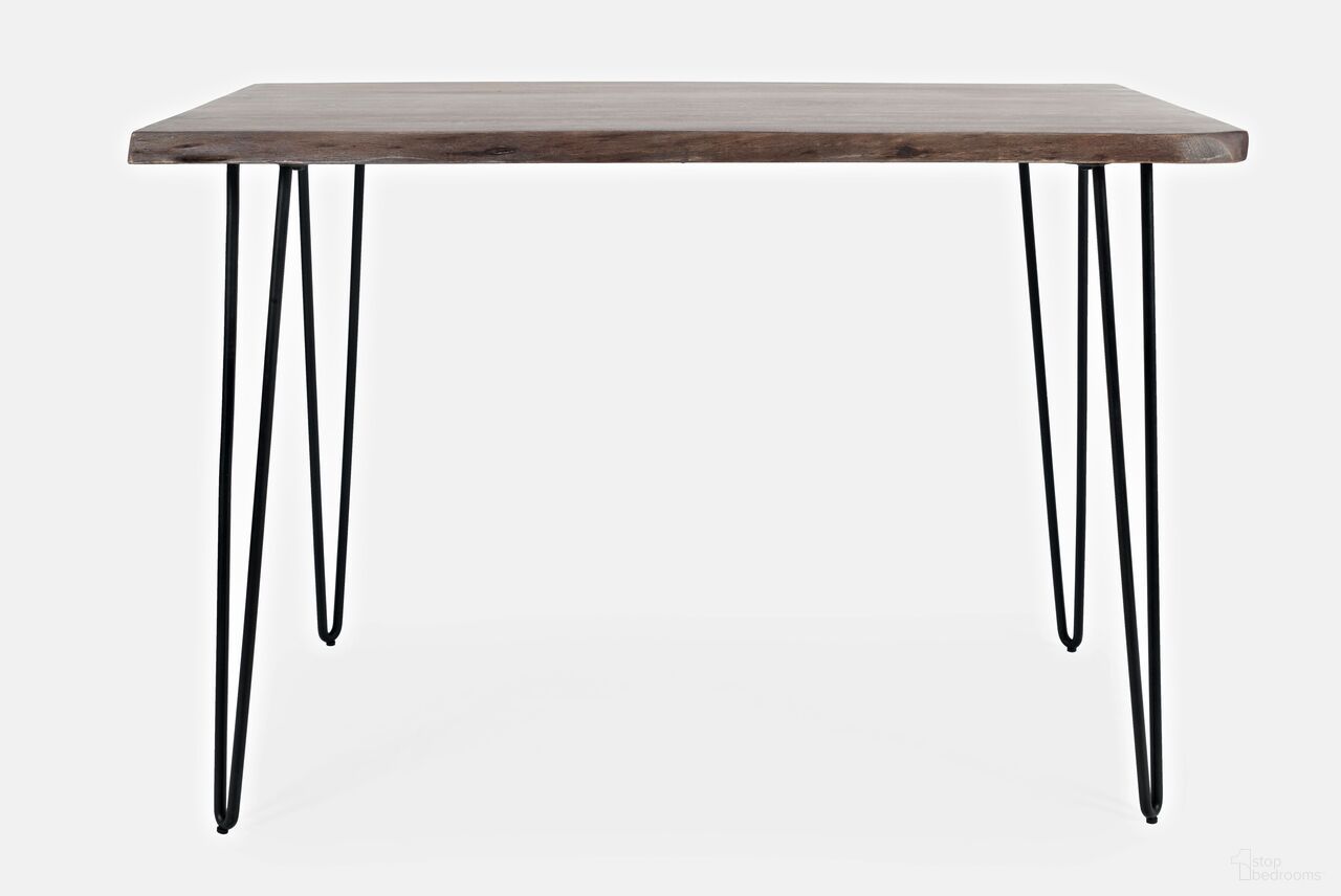 Nature'S Edge 52 Inch Live Edge Counter Height Dining Table In Slate