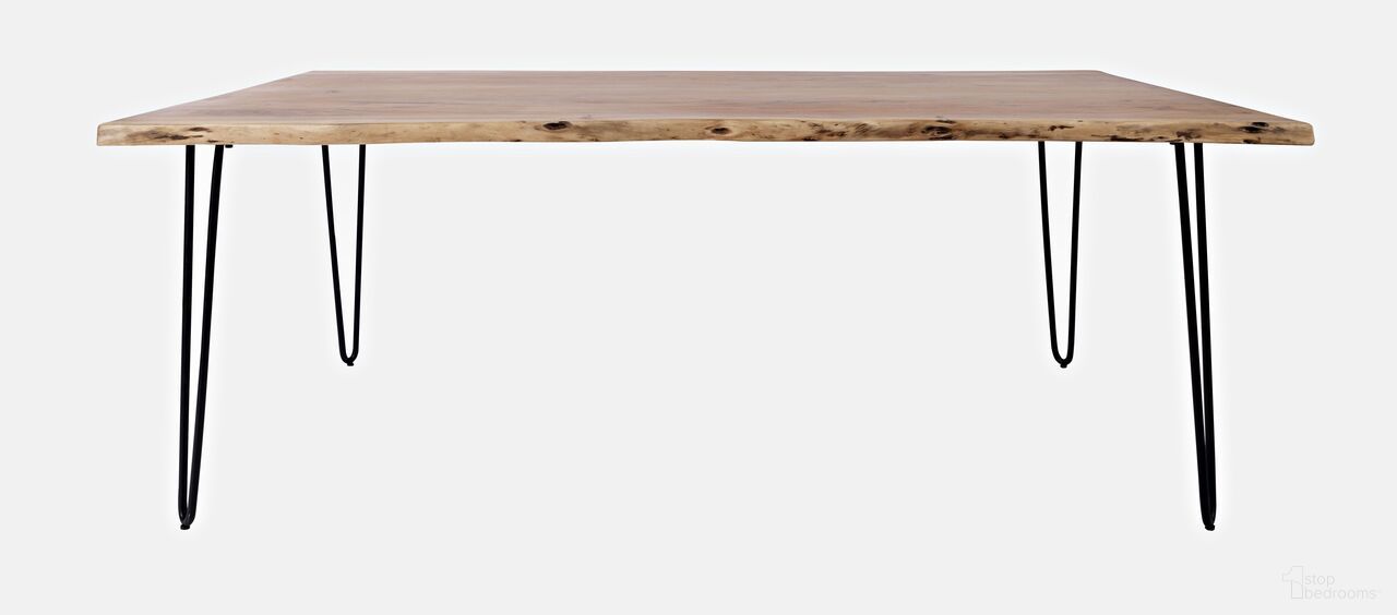 The appearance of Nature'S Edge 79 Inch Live Edge Dining Table In Natural designed by Jofran in the rustic / southwestern interior design. This natural piece of furniture  was selected by 1StopBedrooms from Nature'S Edge Collection to add a touch of cosiness and style into your home. Sku: 1985-79. Table Base Style: Legs. Table Top Shape: Free Form. Size: 39" x 79". Material: Acacia.