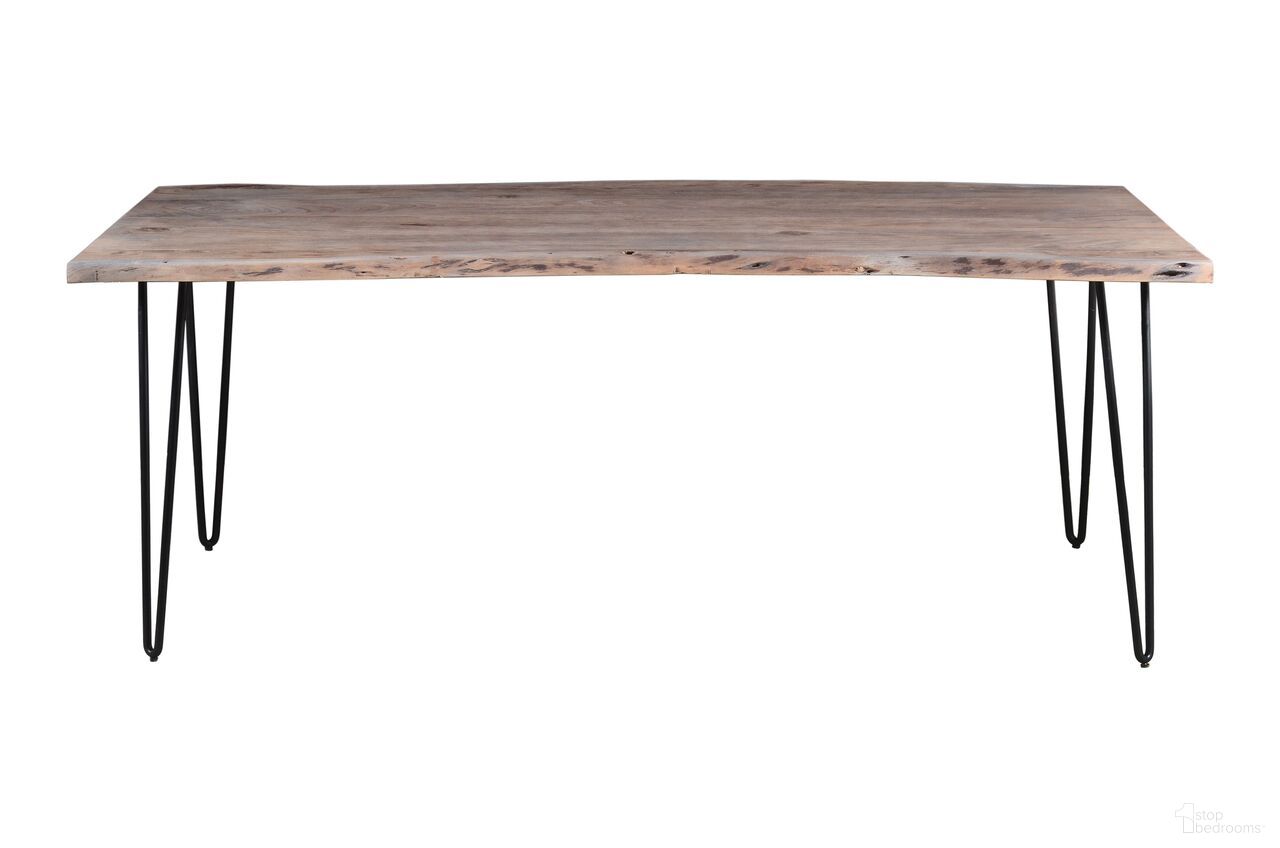 The appearance of Nature'S Edge 79 Inch Live Edge Dining Table In Slate designed by Jofran in the rustic / southwestern interior design. This slate piece of furniture was selected by 1StopBedrooms from Nature'S Edge Collection to add a touch of cosiness and style into your home. Sku: 1981-79. Table Base Style: Legs. Table Top Shape: Free Form. Size: 39" x 79". Material: Acacia.