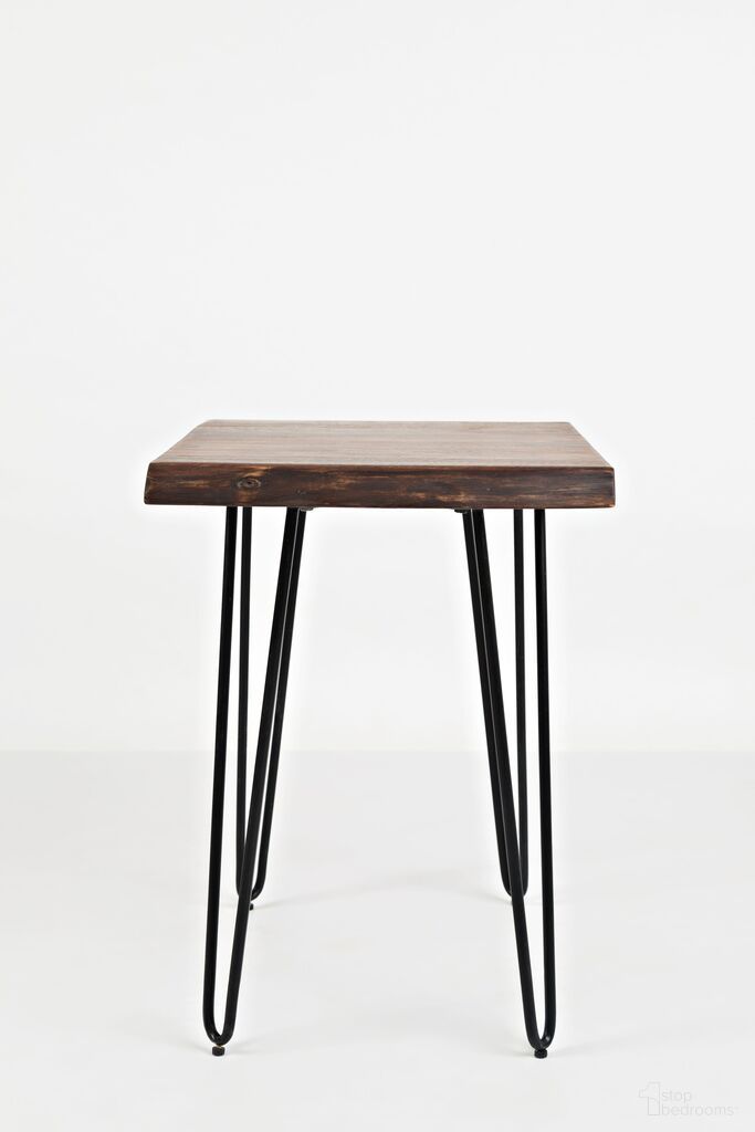 The appearance of Nature'S Edge Chairside Table In Chestnut designed by Jofran in the rustic / southwestern interior design. This chestnut piece of furniture was selected by 1StopBedrooms from Nature'S Edge Collection to add a touch of cosiness and style into your home. Sku: 1780-7. Material: Acacia. Size: 24" x 18".