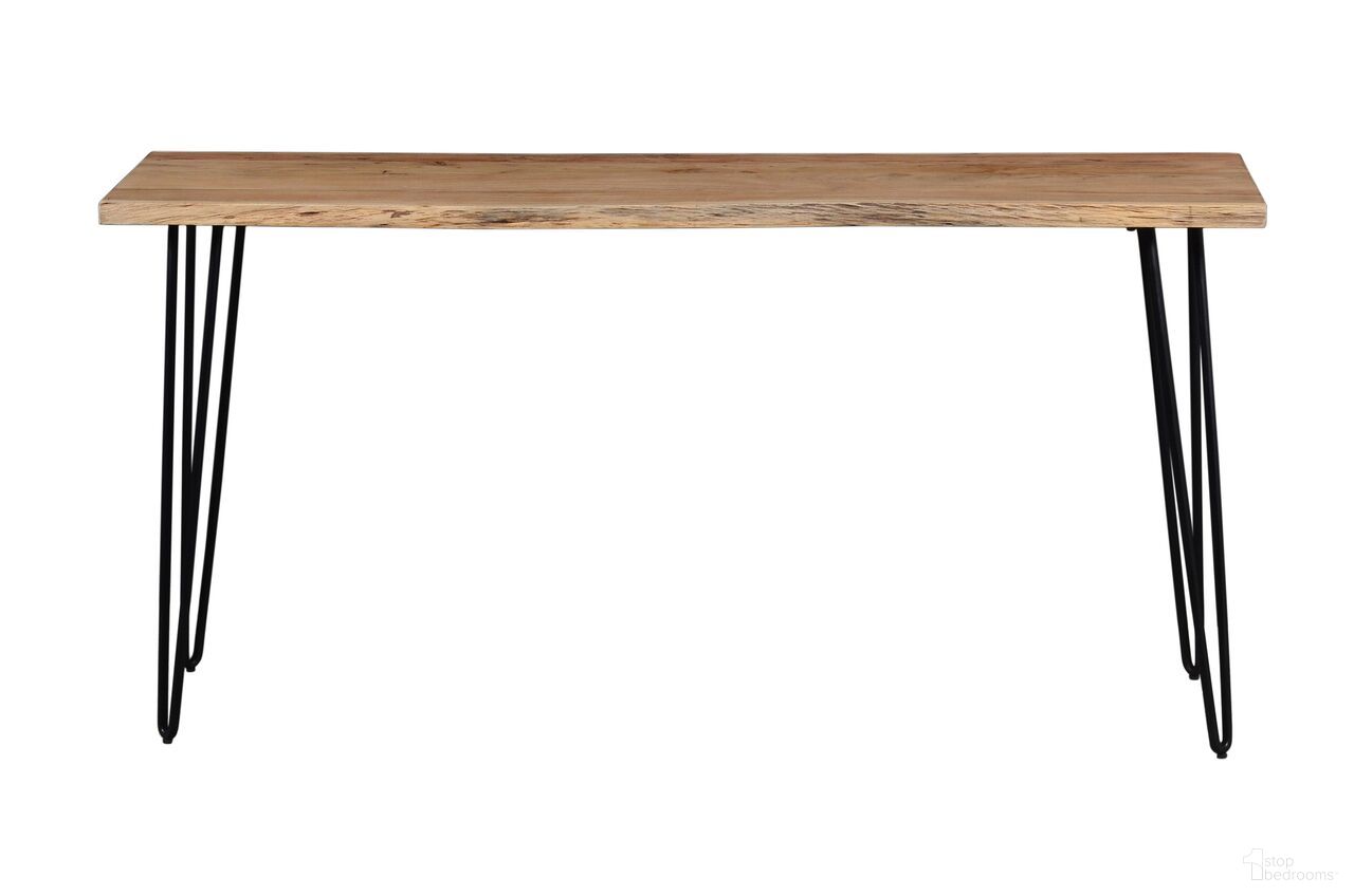 The appearance of Nature'S Edge Counter Height Sofa Dining Table In Natural designed by Jofran in the rustic / southwestern interior design. This natural piece of furniture  was selected by 1StopBedrooms from Nature'S Edge Collection to add a touch of cosiness and style into your home. Sku: 1985-72. Table Base Style: Legs. Table Top Shape: Free Form. Size: 18" x 72". Material: Acacia.