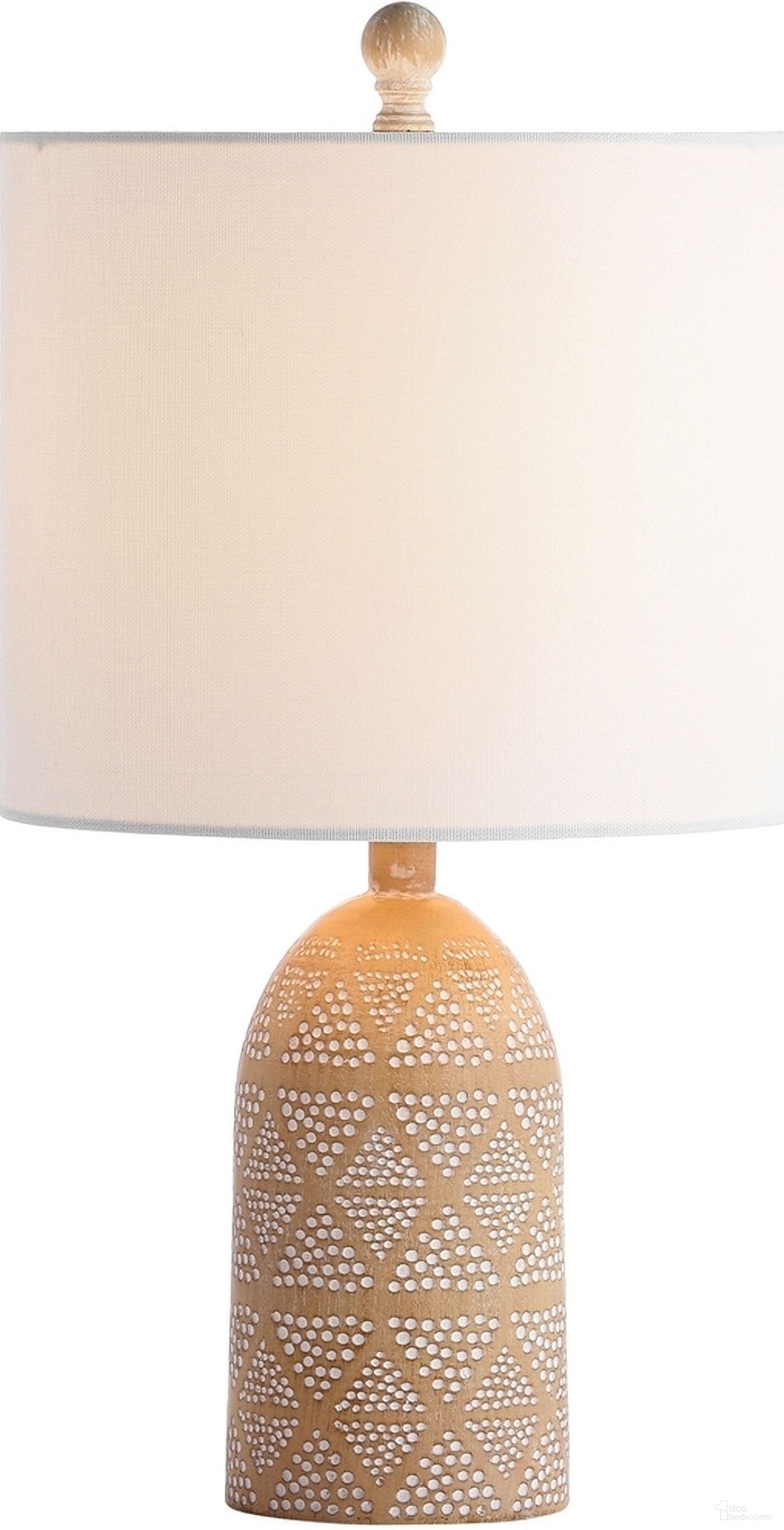 The appearance of Nava Brown Table Lamp designed by Safavieh in the modern / contemporary interior design. This brown piece of furniture was selected by 1StopBedrooms from Safavieh TBL Collection to add a touch of cosiness and style into your home. Sku: TBL4169A. Material: Resin.