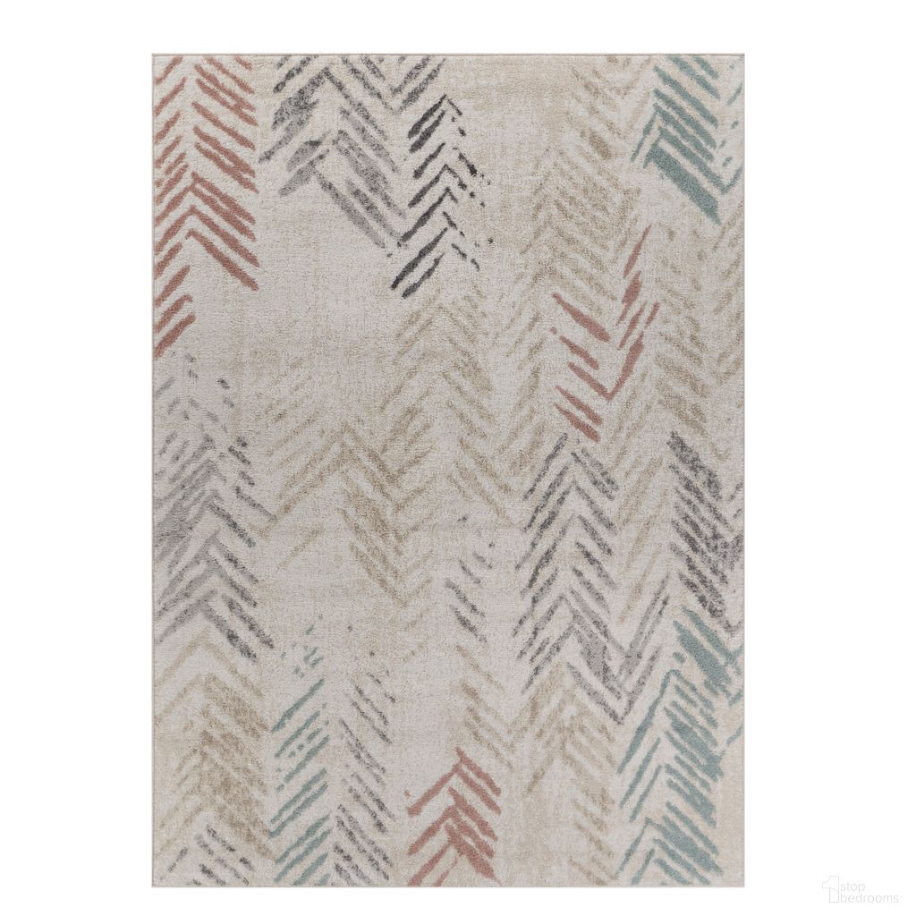 The appearance of Nava Minza Arrows Indoor Area Rug In Ivory and Multicolor designed by Rajani Home in the transitional interior design. This ivory and multicolor piece of furniture was selected by 1StopBedrooms from Nava Collection to add a touch of cosiness and style into your home. Sku: 2C353908G49348. Material: Polypropylene.