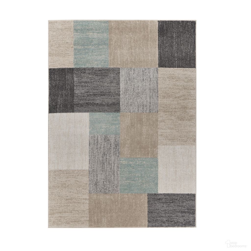 The appearance of Nava Nerso Color Block Indoor Area Rug In Beige and Blue designed by Rajani Home in the transitional interior design. This beige/blue piece of furniture was selected by 1StopBedrooms from Nava Collection to add a touch of cosiness and style into your home. Sku: 3C083559G03048. Material: Polypropylene.