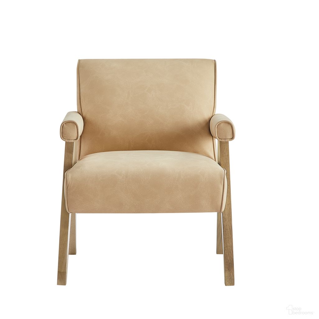 The appearance of Navassa Modern Faux Leather Arm Chair In Sand designed by Comfort Pointe in the modern / contemporary interior design. This sand piece of furniture was selected by 1StopBedrooms from Navassa Collection to add a touch of cosiness and style into your home. Sku: 8319-05. Material: Faux Leather.
