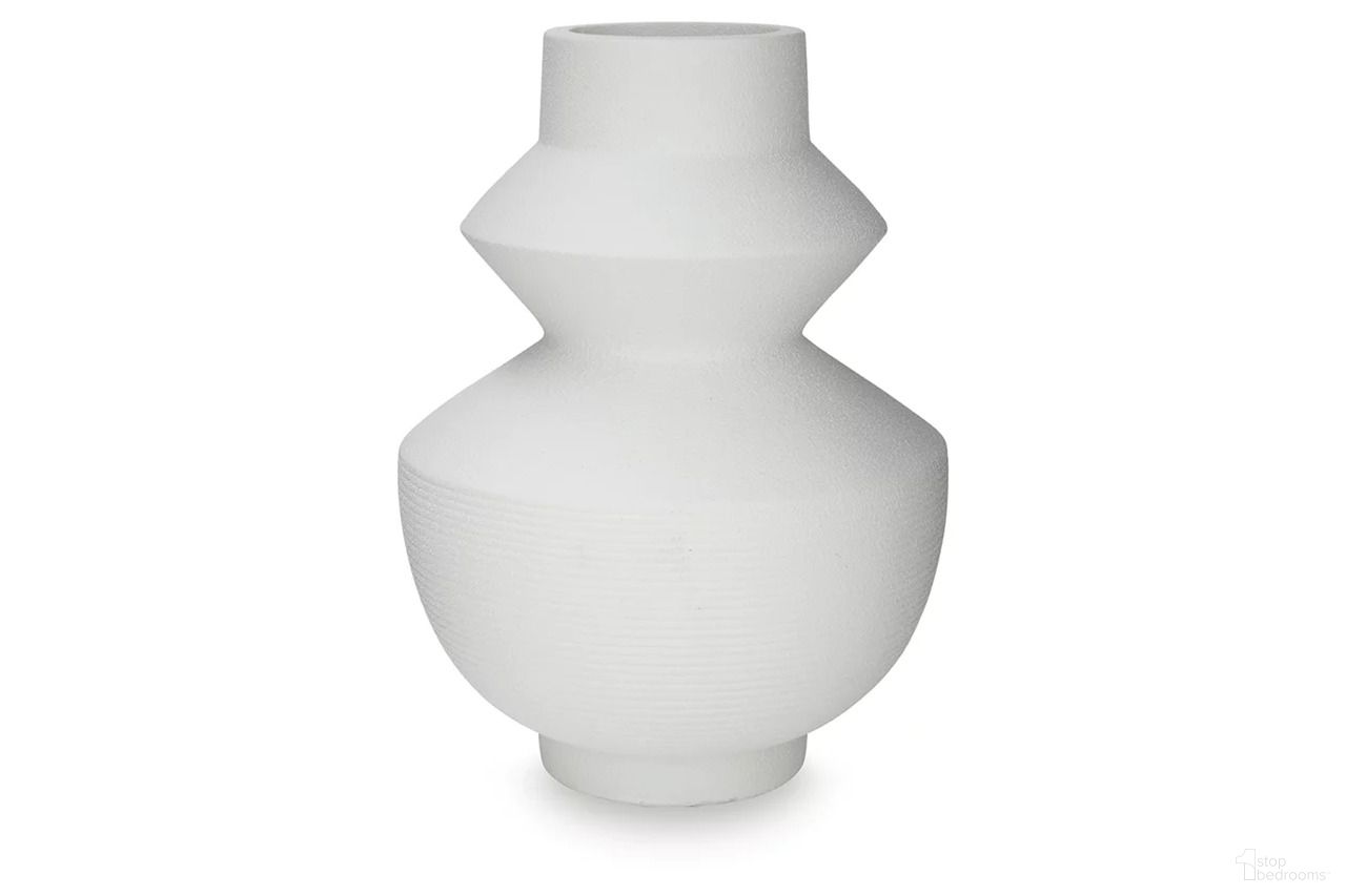 The appearance of Naveen Small Vase In White designed by Signature Design by Ashley in the transitional interior design. This white piece of furniture  was selected by 1StopBedrooms from Naveen Collection to add a touch of cosiness and style into your home. Sku: A2000870.