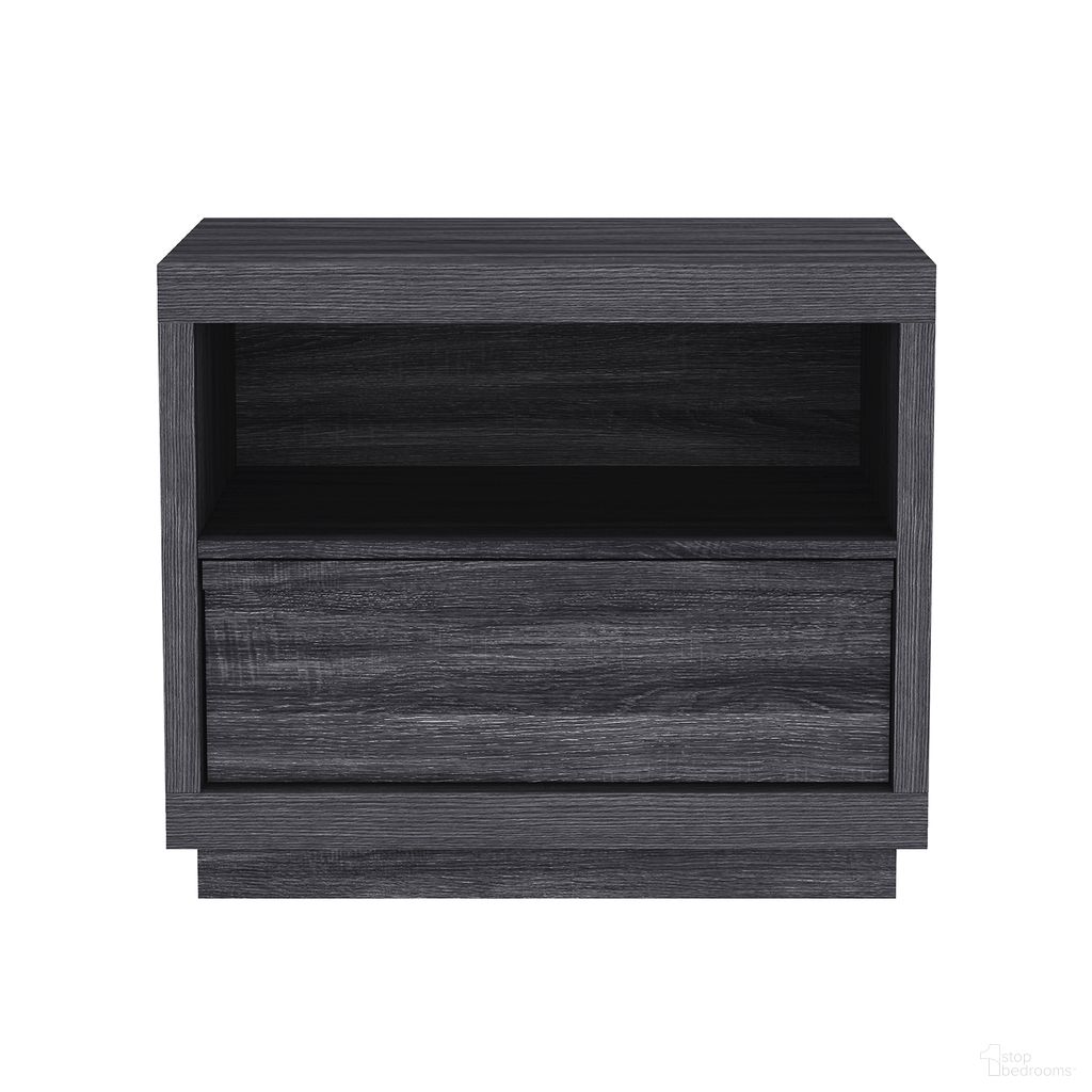 Navis 26 Inch 1-Drawer Nightstand In Charcoal Gray