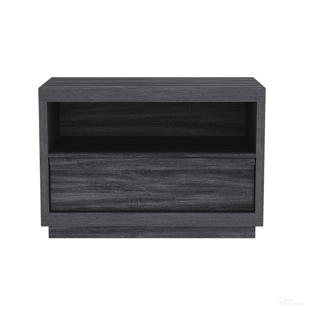Navis 32 Inch 1-Drawer Nightstand In Charcoal Gray