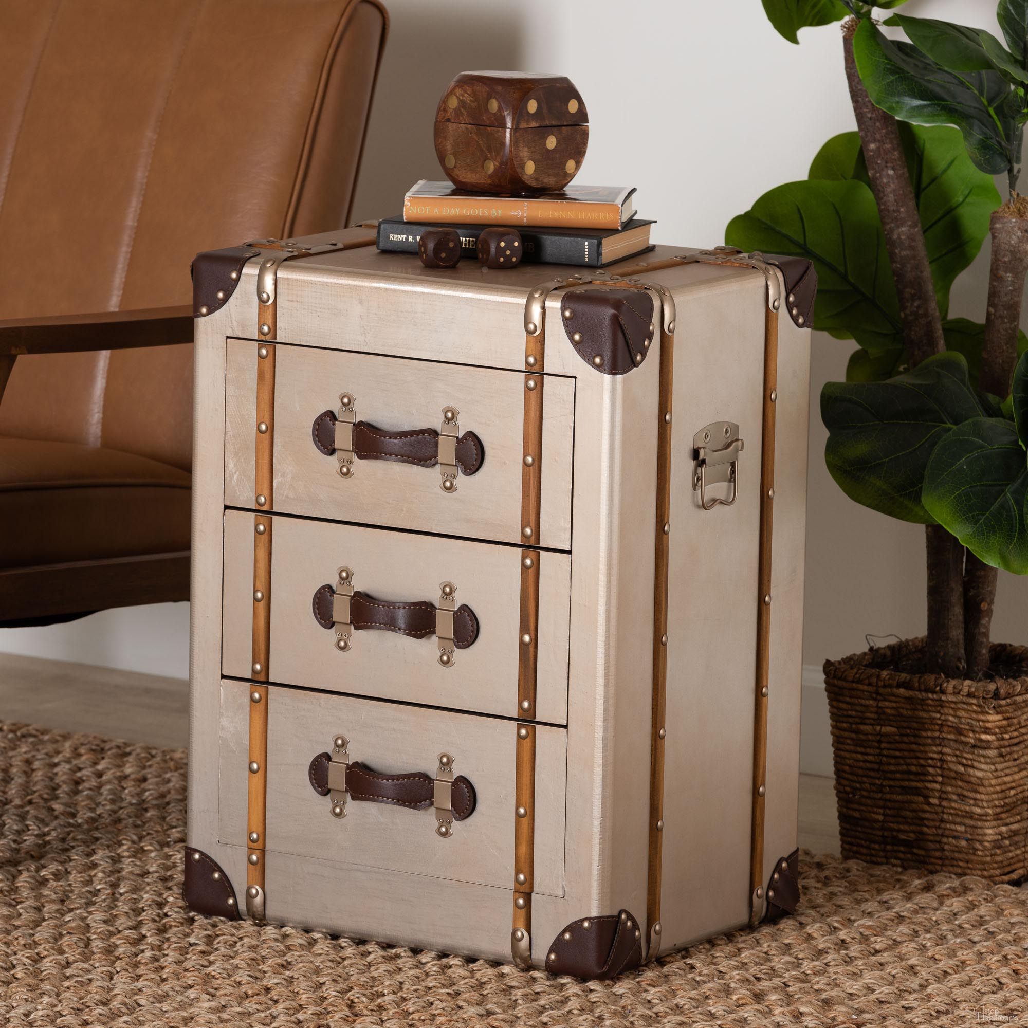 The appearance of Naylor 3 Drawer Cabinet In Matte Bronze designed by Baxton Studio in the rustic / southwestern interior design. This bronze piece of furniture was selected by 1StopBedrooms from Naylor Collection to add a touch of cosiness and style into your home. Sku: JY24A008-Wooden-Cabinet. Material: MDF.