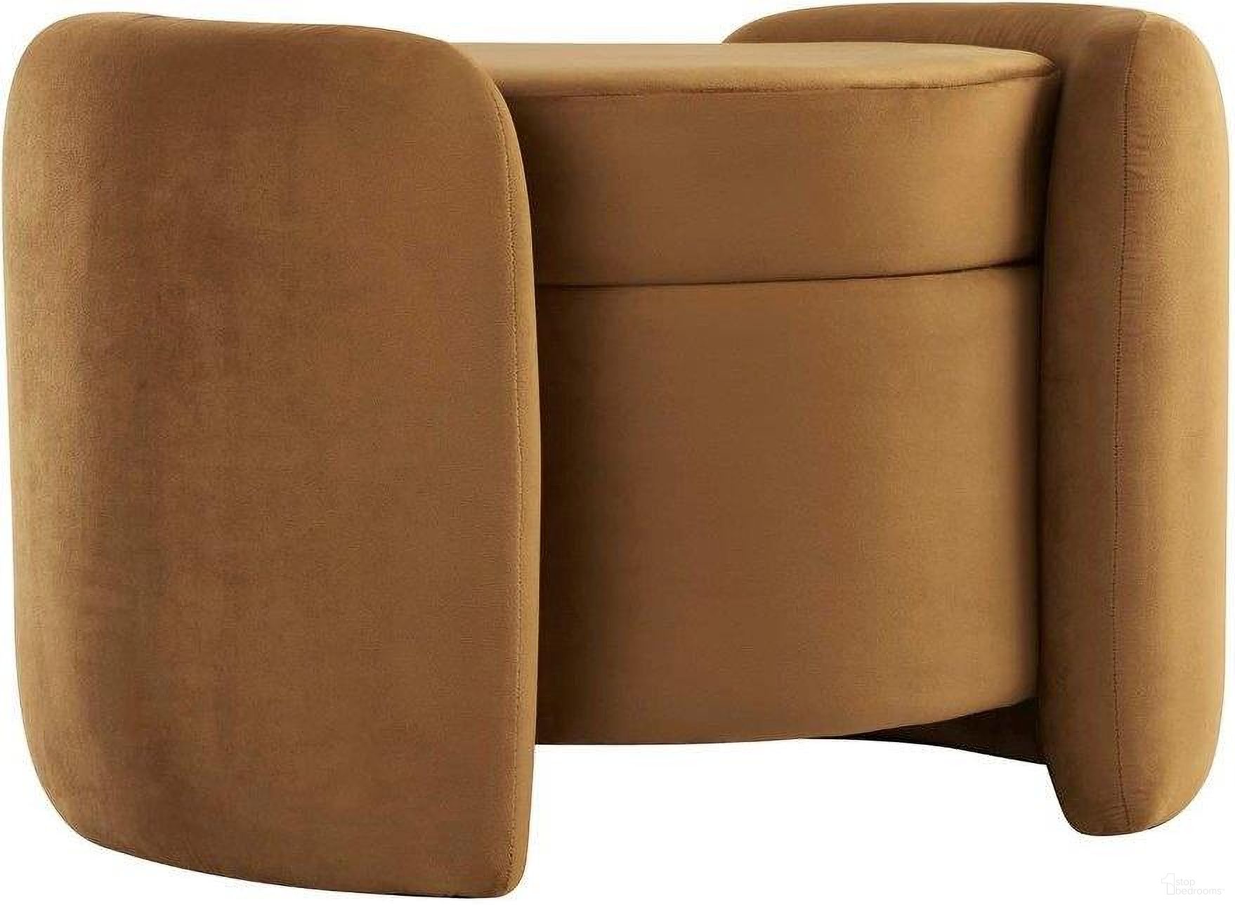The appearance of Nebula Cognac Upholstered Performance Velvet Ottoman designed by Modway in the modern / contemporary interior design. This cognac piece of furniture was selected by 1StopBedrooms from Nebula Collection to add a touch of cosiness and style into your home. Sku: EEI-6055-COG. Material: Velvet.