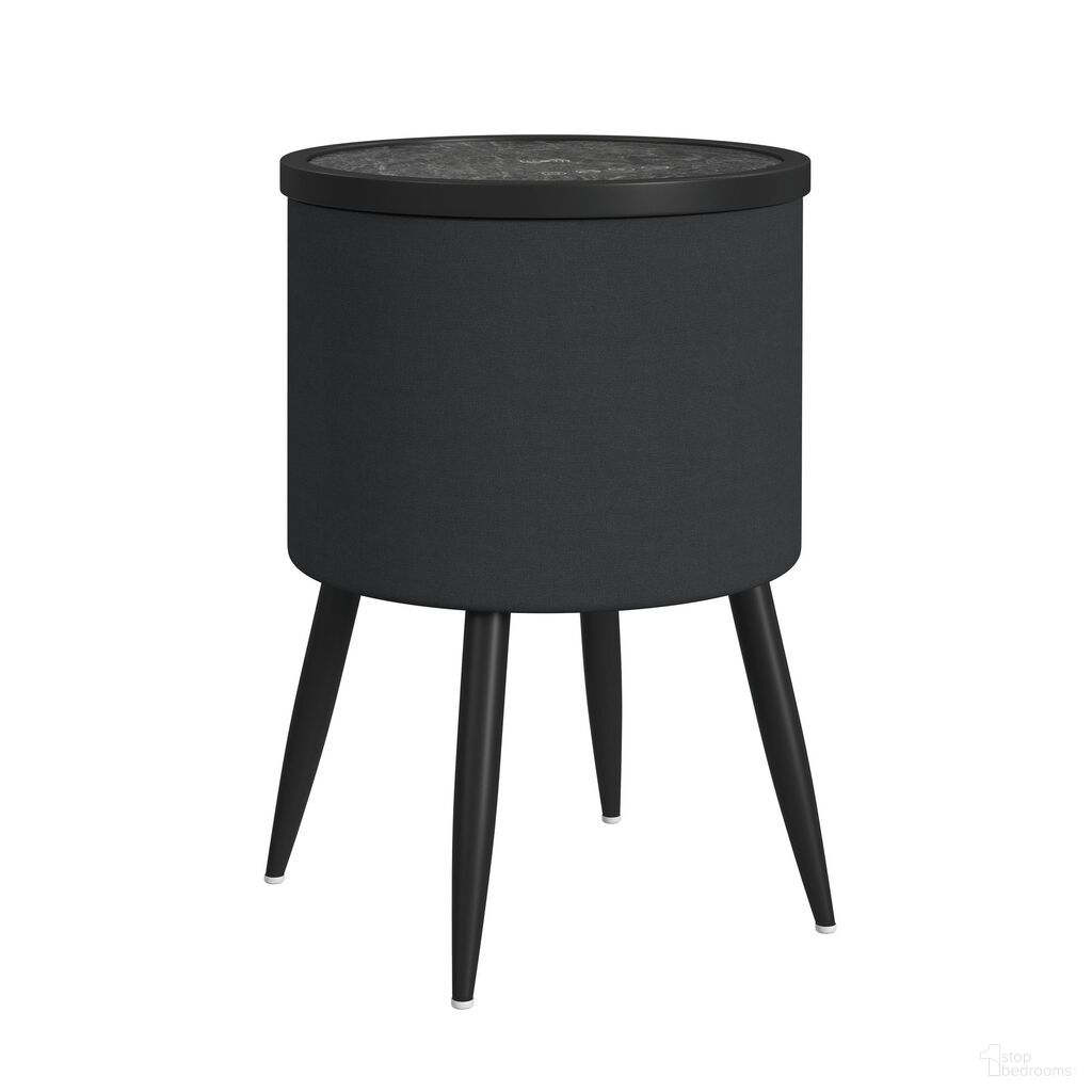 The appearance of Nebula Round Smart End Table In Black designed by Picket House in the modern / contemporary interior design. This black piece of furniture  was selected by 1StopBedrooms from Nebula Collection to add a touch of cosiness and style into your home. Sku: T-18400-8-RETS. Material: Rubberwood.