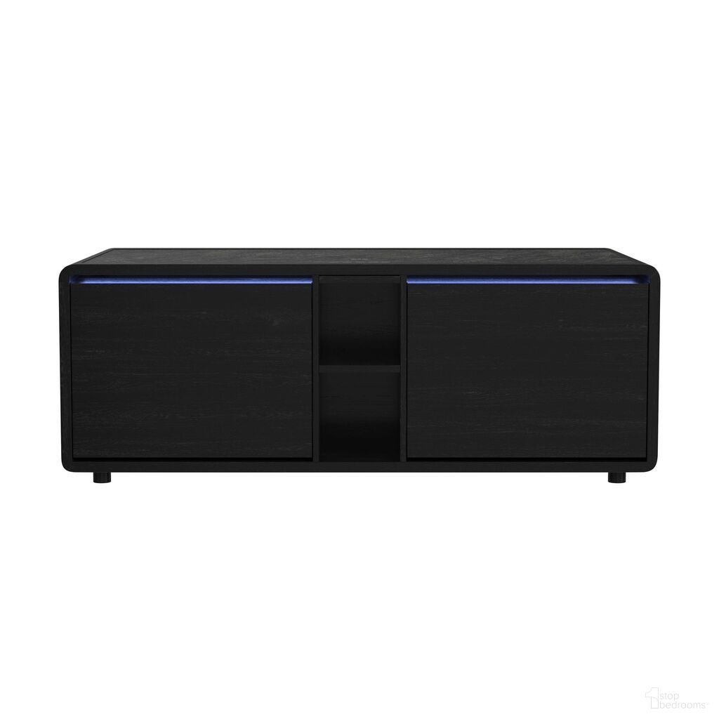 The appearance of Nebula Smart Coffee Table with Cooler and Speaker In Black designed by Picket House in the modern / contemporary interior design. This black piece of furniture  was selected by 1StopBedrooms from Nebula Collection to add a touch of cosiness and style into your home. Sku: T-18400-8-CTFS. Material: Rubberwood.