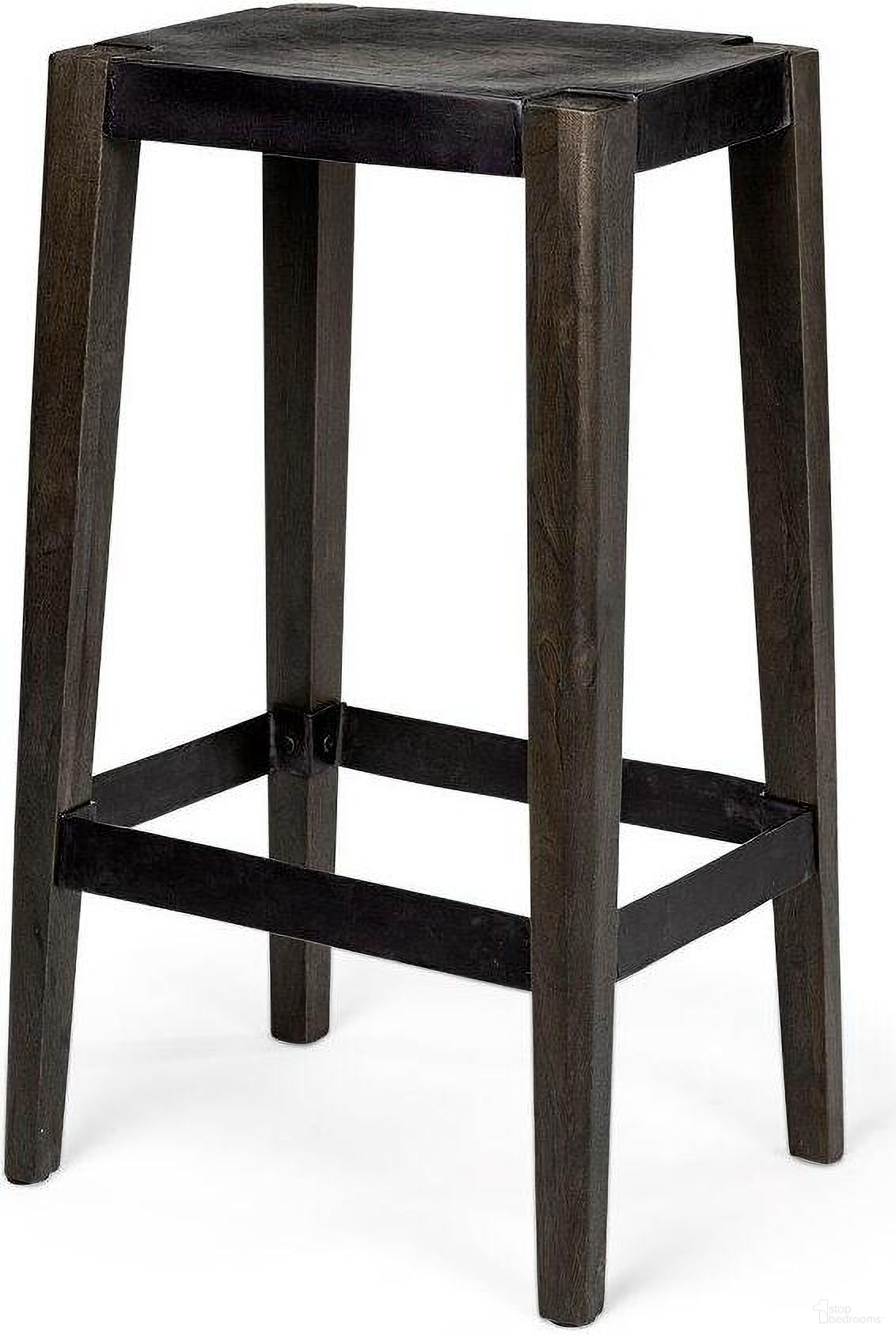The appearance of Nell 30 Inch Seat Height Black Metal Seat And Foot Rest With Black Wood Legs Stool designed by Mercana in the modern / contemporary interior design. This dark brown and black piece of furniture was selected by 1StopBedrooms from Nell Collection to add a touch of cosiness and style into your home. Sku: 69007. Material: Wood.