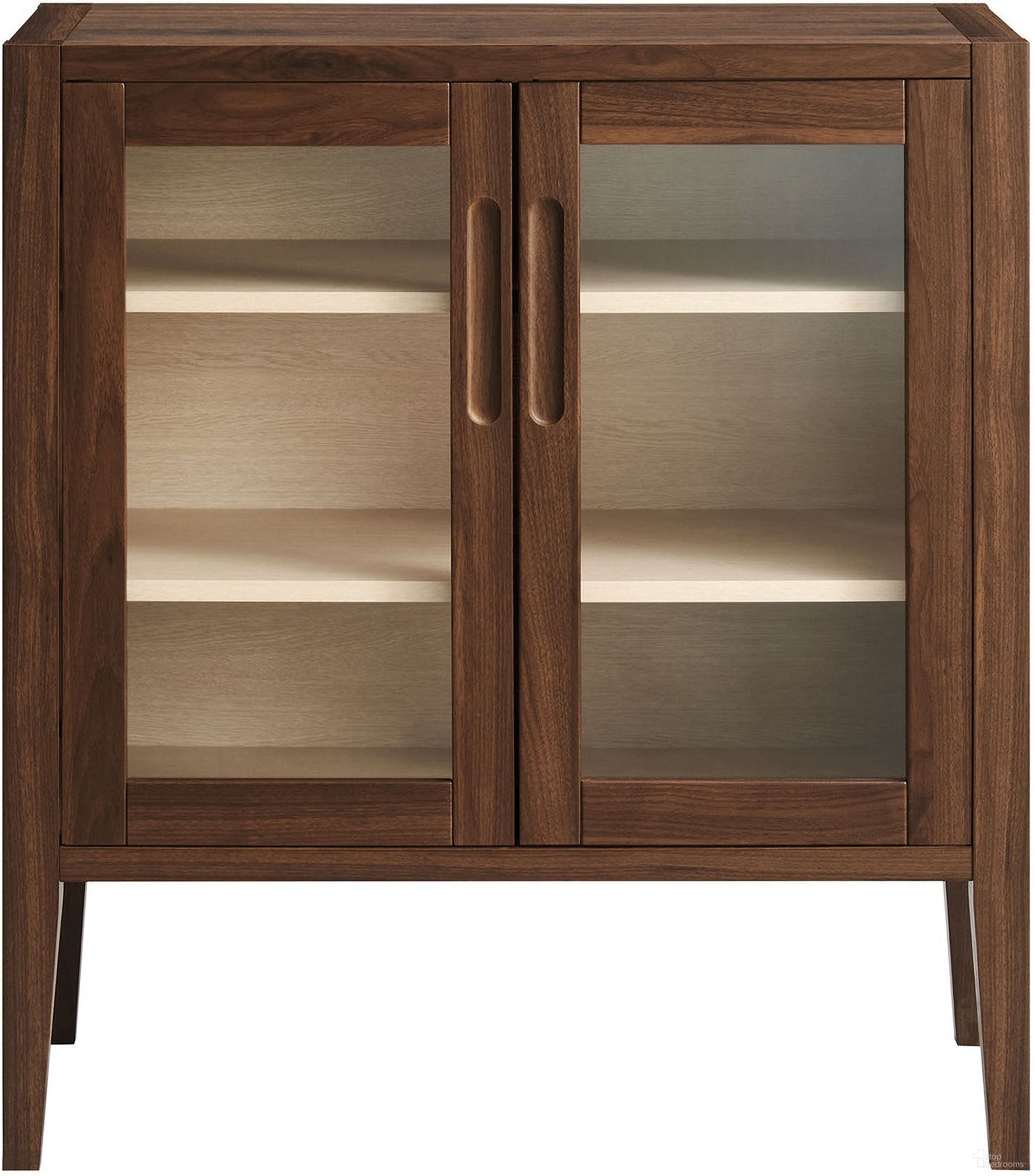 The appearance of Nell 36 Inch Accent Cabinet In Walnut designed by Modway in the modern / contemporary interior design. This walnut piece of furniture  was selected by 1StopBedrooms from Nell Collection to add a touch of cosiness and style into your home. Sku: EEI-7321-WAL-ASH. Material: Glass.