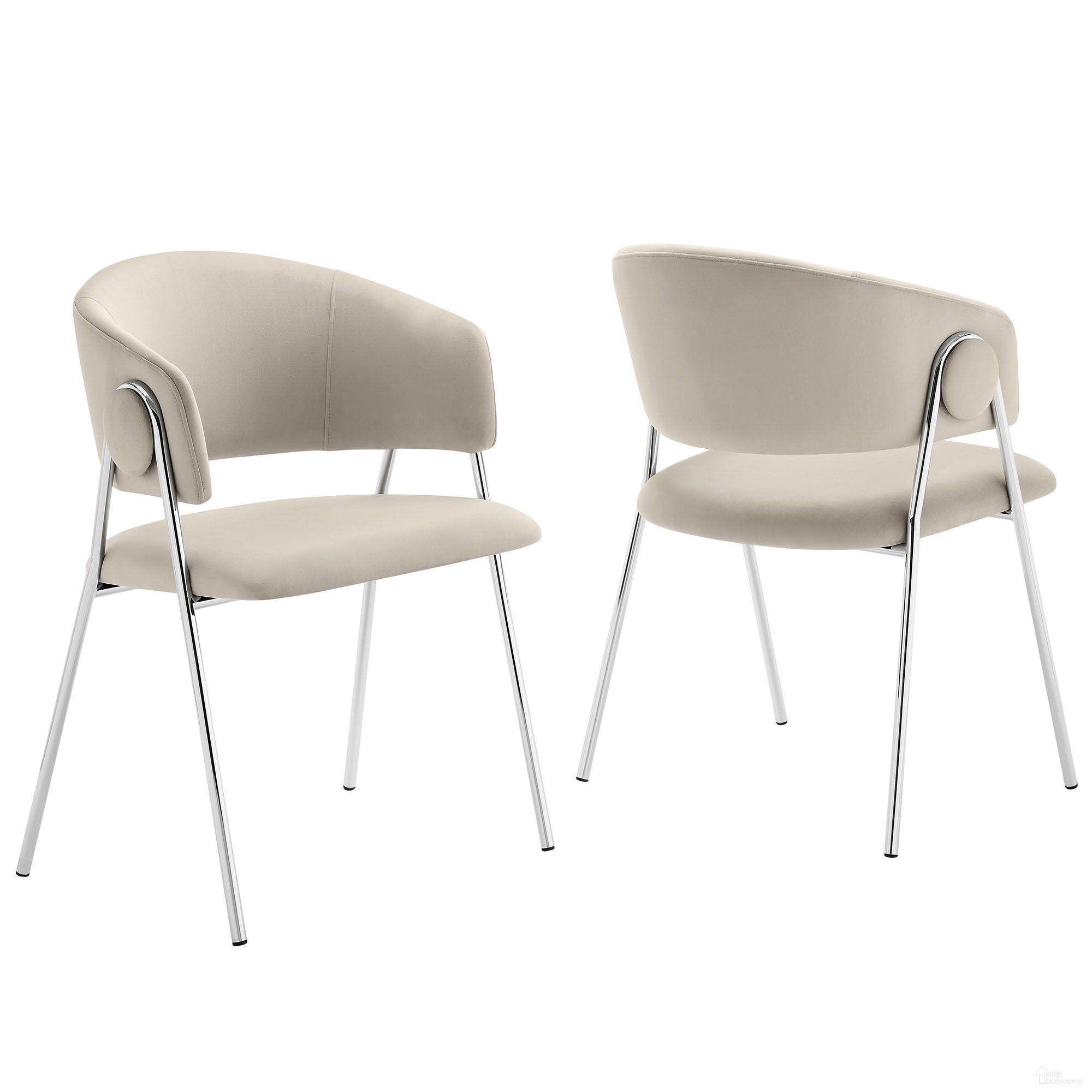 The appearance of Nella Upholstered Performance Velvet Dining Chair Set of 2 In Almond and Silver designed by Modway in the modern / contemporary interior design. This almond/silver piece of furniture was selected by 1StopBedrooms from Nella Collection to add a touch of cosiness and style into your home. Sku: EEI-7046-ALM-SLV. Material: Velvet. Chair Type: Arm Chair.