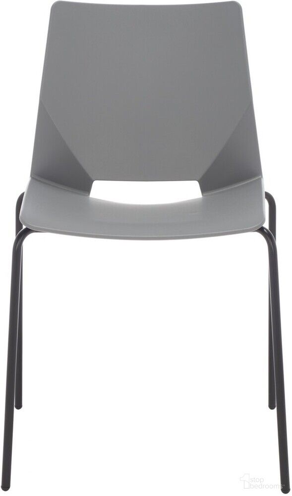 The appearance of Nellie Molded Plastic Dining Chair Set of 2 In Grey/Black designed by Safavieh Couture in the transitional interior design. This grey/black piece of furniture  was selected by 1StopBedrooms from Nellie Collection to add a touch of cosiness and style into your home. Sku: SFV6904C-SET2. Material: Plastic. Chair Type: Side Chair.