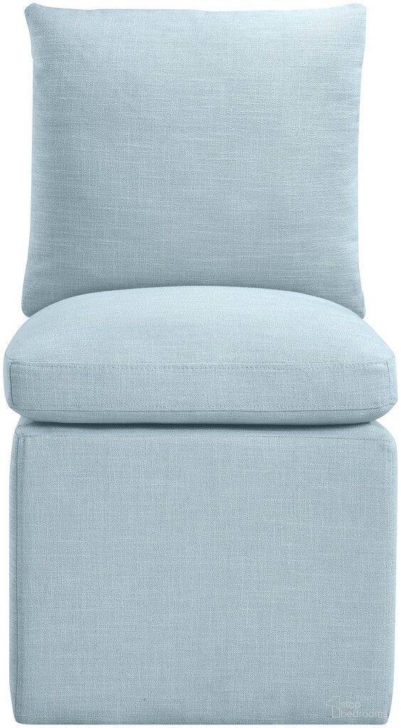 The appearance of Nelori Linen Textured Performance Fabric Upholstered Dining Chair Set of 2 In Light Blue designed by Meridian in the modern / contemporary interior design. This light blue piece of furniture was selected by 1StopBedrooms from Nelori Collection to add a touch of cosiness and style into your home. Sku: 11097LtBlu-C. Material: Linen. Chair Type: Side Chair.