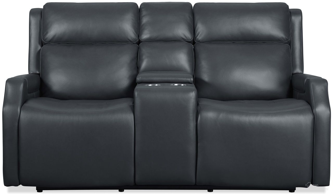 The appearance of Nelson Zero Gravity Loveseat with Power Headrests and Lumbar In Blue designed by Hooker in the transitional interior design. This blue piece of furniture  was selected by 1StopBedrooms from Nelson Collection to add a touch of cosiness and style into your home. Sku: SS836-PHZLC2-049. Material: Leather.