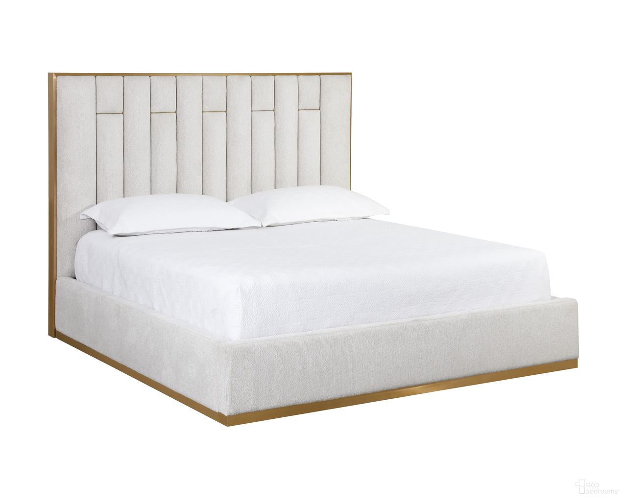 Nemu King Platform Bed In Rhea Light Barley