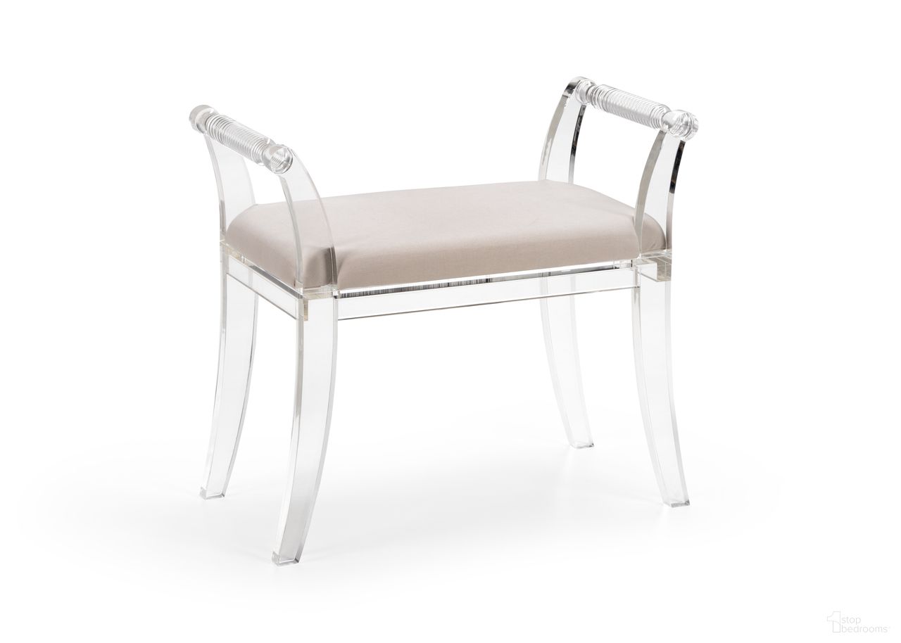 Neoclassic Acrylic Bench In Clear
