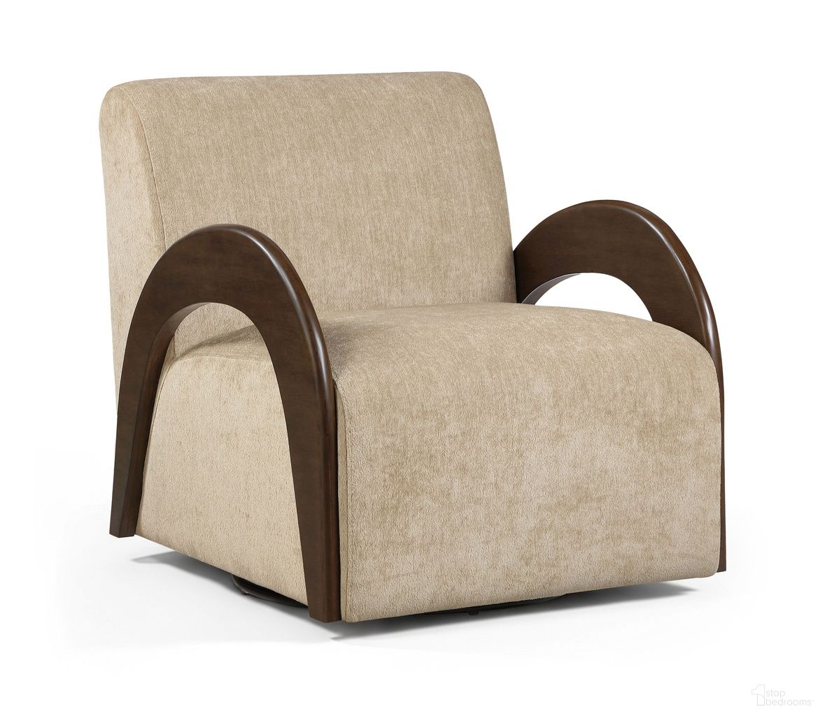 The appearance of Neria Chenille Fabric Upholstered Swivel Accent Chair In Beige designed by Meridian in the transitional interior design. This beige piece of furniture was selected by 1StopBedrooms from Neria Collection to add a touch of cosiness and style into your home. Sku: 33008Beige. Material: Chenille.