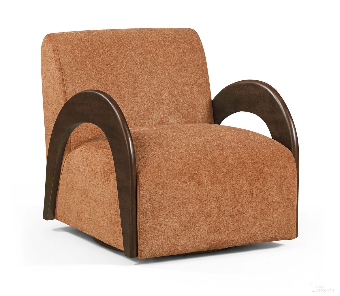 The appearance of Neria Chenille Fabric Upholstered Swivel Accent Chair In Cognac designed by Meridian in the transitional interior design. This cognac piece of furniture was selected by 1StopBedrooms from Neria Collection to add a touch of cosiness and style into your home. Sku: 33008Cognac. Material: Chenille.