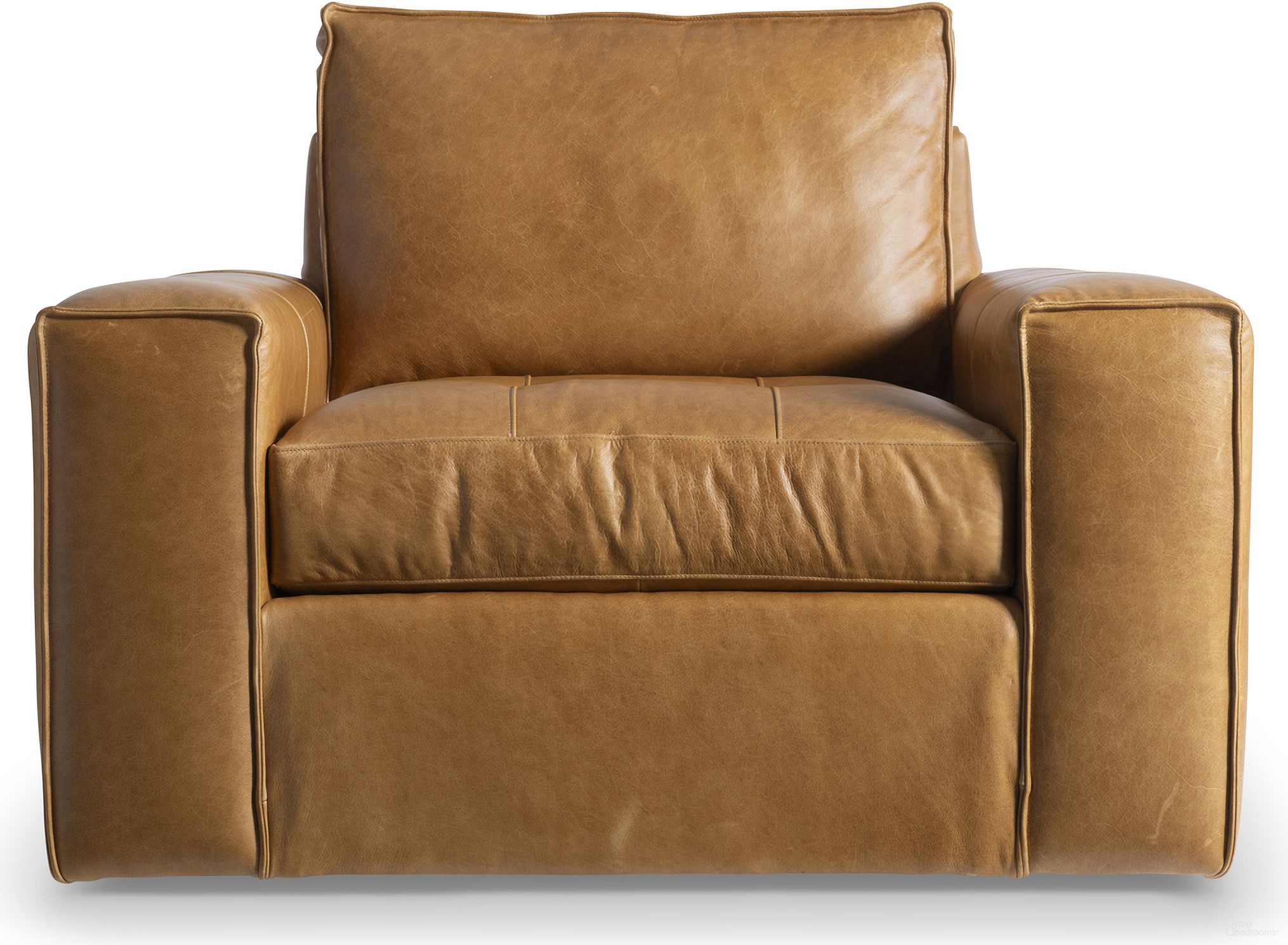 The appearance of Nest Leather Swivel Chair In Tan designed by Bernhardt in the modern / contemporary interior design. This tan piece of furniture was selected by 1StopBedrooms from Nest Collection to add a touch of cosiness and style into your home. Sku: 332SLO. Material: Leather.