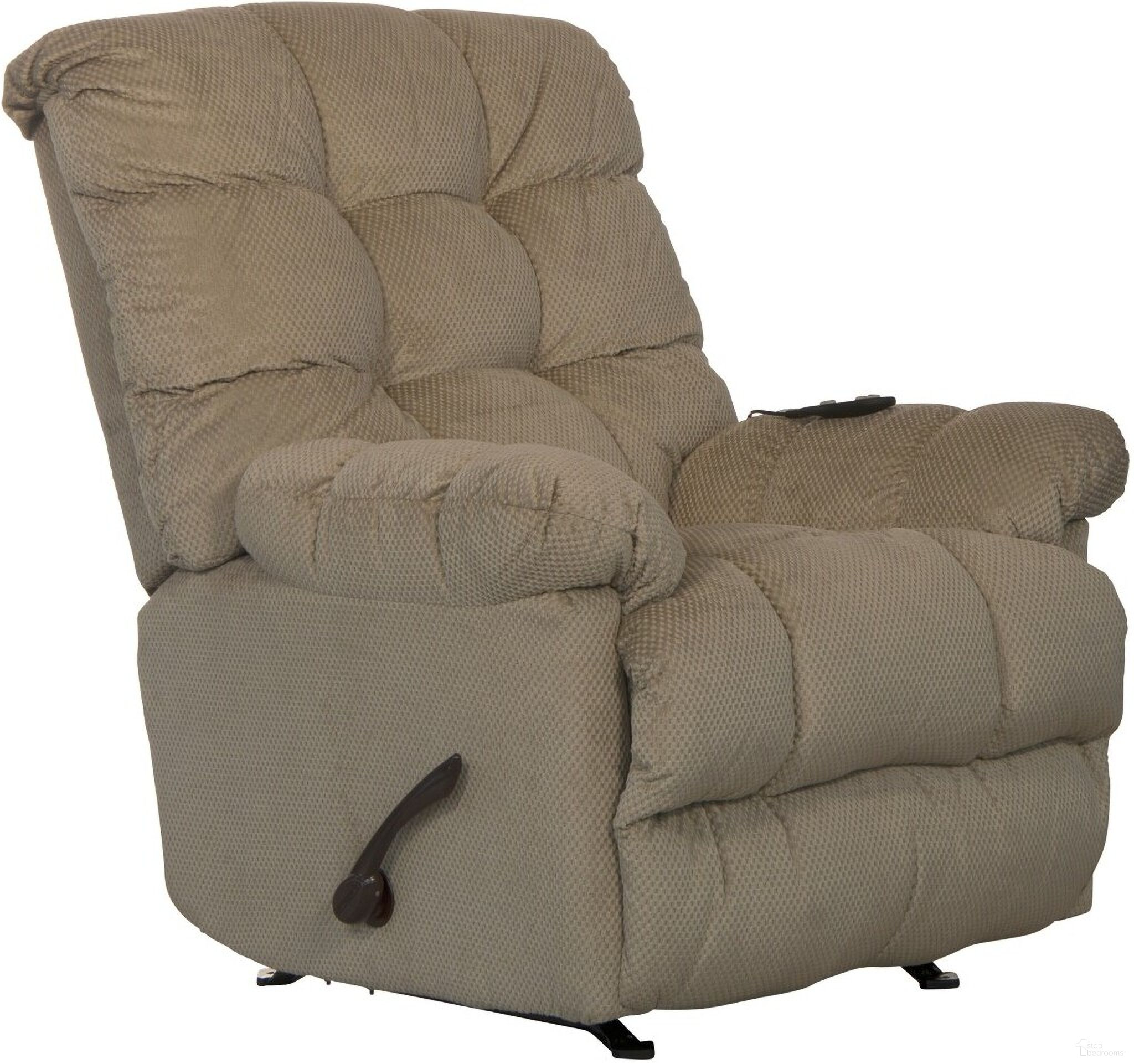 The appearance of Nettles Doe Rocker Recliner designed by Catnapper in the modern / contemporary interior design. This cream piece of furniture was selected by 1StopBedrooms from Nettles Collection to add a touch of cosiness and style into your home. Sku: 47372176536. Material: Polyester.