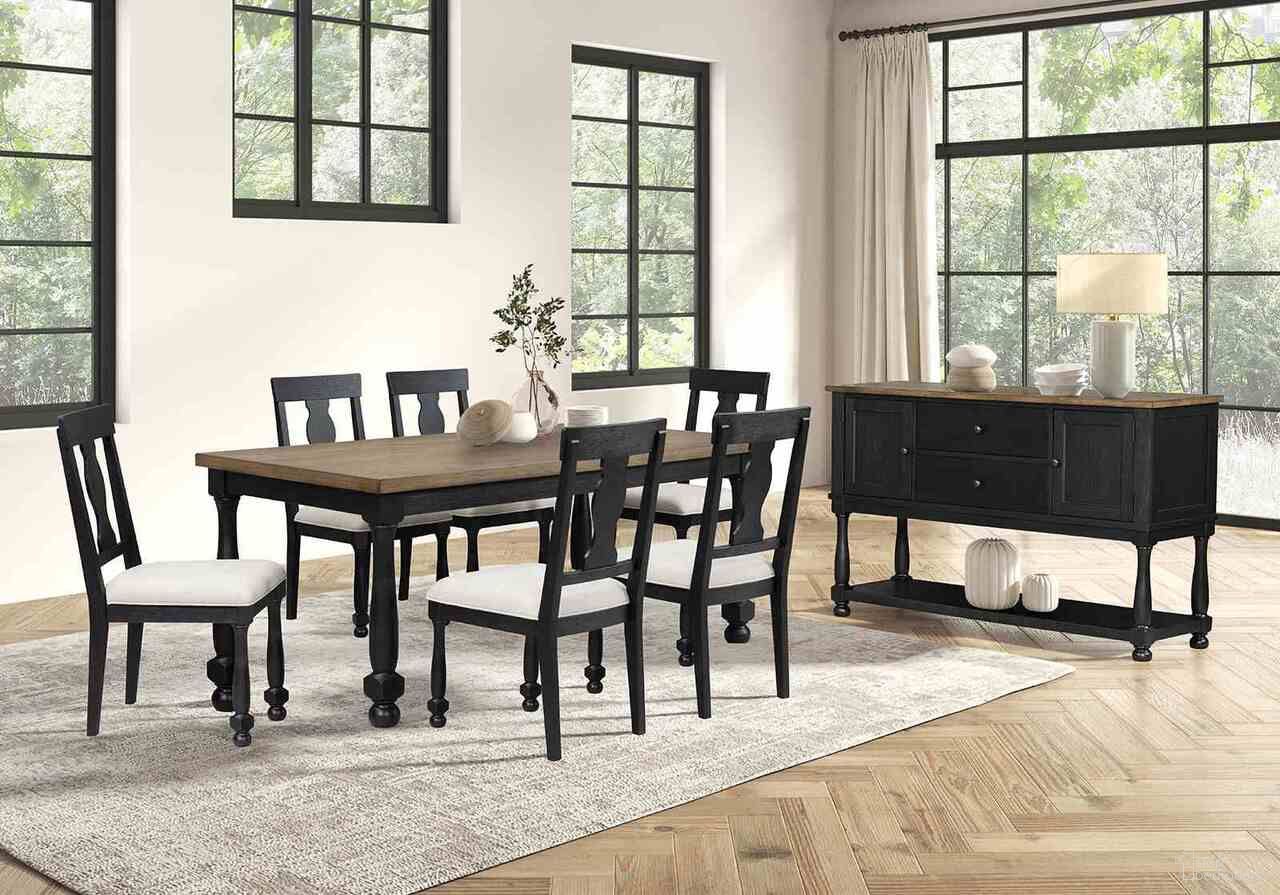 The appearance of Neue Mills Rectangular Dining Room Set In Black designed by Furniture of America in the modern / contemporary interior design. This black piece of furniture was selected by 1StopBedrooms from Neue Mills Collection to add a touch of cosiness and style into your home. Sku: FM39009BK-T;FM39009BK-SC-2PK. Table Top Shape: Rectangular. Material: Acacia. Size: 38" x 78".