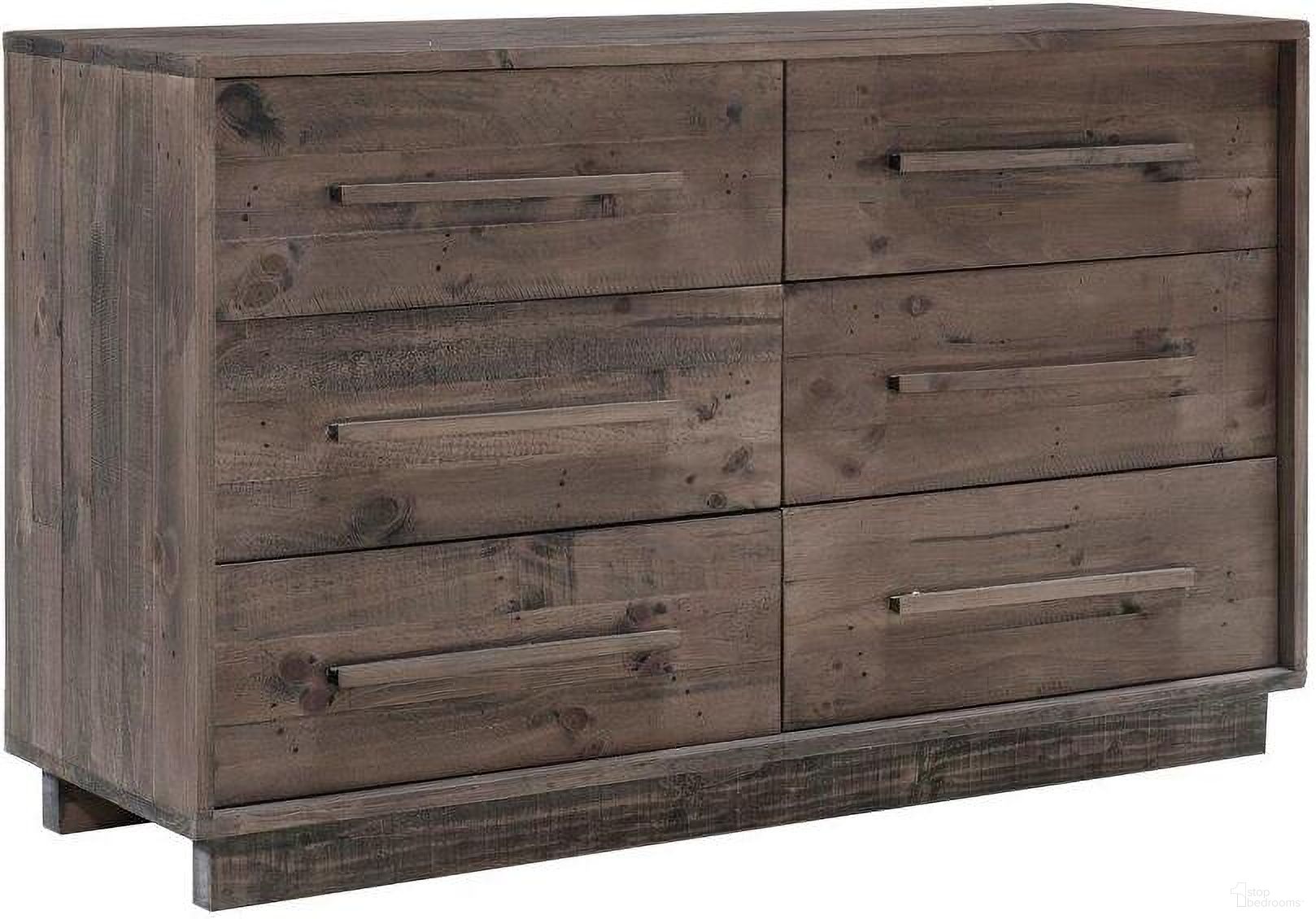 The appearance of Nevada 6 Drw Dresser In Dark Driftwood designed by LH Imports in the rustic / southwestern interior design. This brown piece of furniture was selected by 1StopBedrooms from Nevada Collection to add a touch of cosiness and style into your home. Sku: NVD005. Material: Pine.