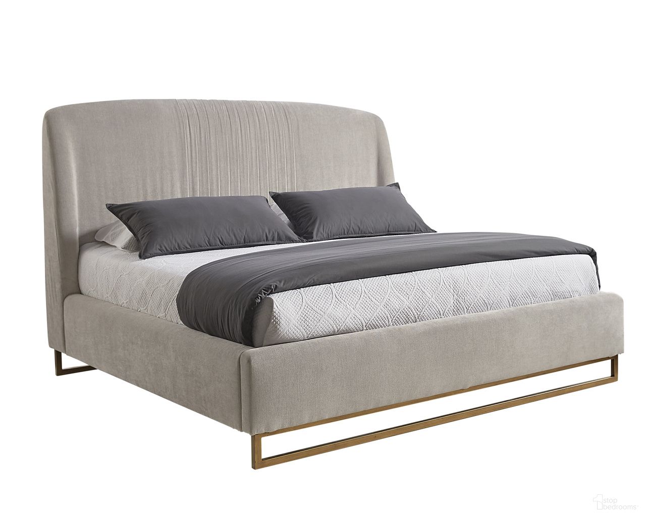 Nevin King Bed In Polo Club Stone